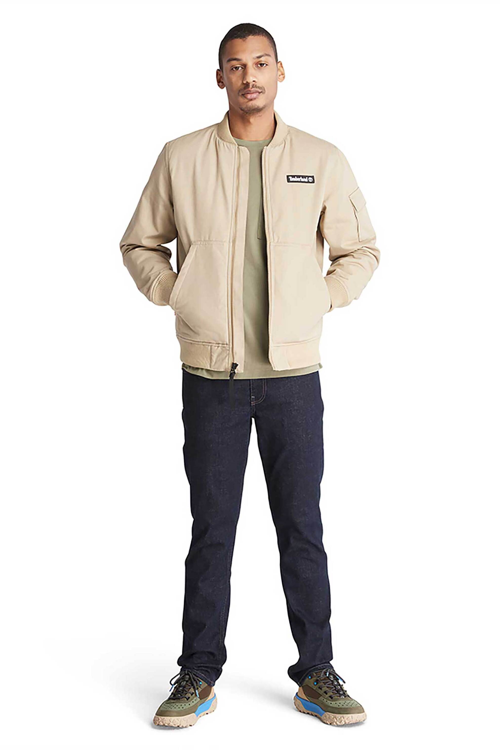 Timberland ανδρικό τζιν παντελόνι πεντάτσεπο με logo patch Slim Fit "Stretch Core Indigo" - TB0A6CQ2H871 Denim Blue Σκούρο