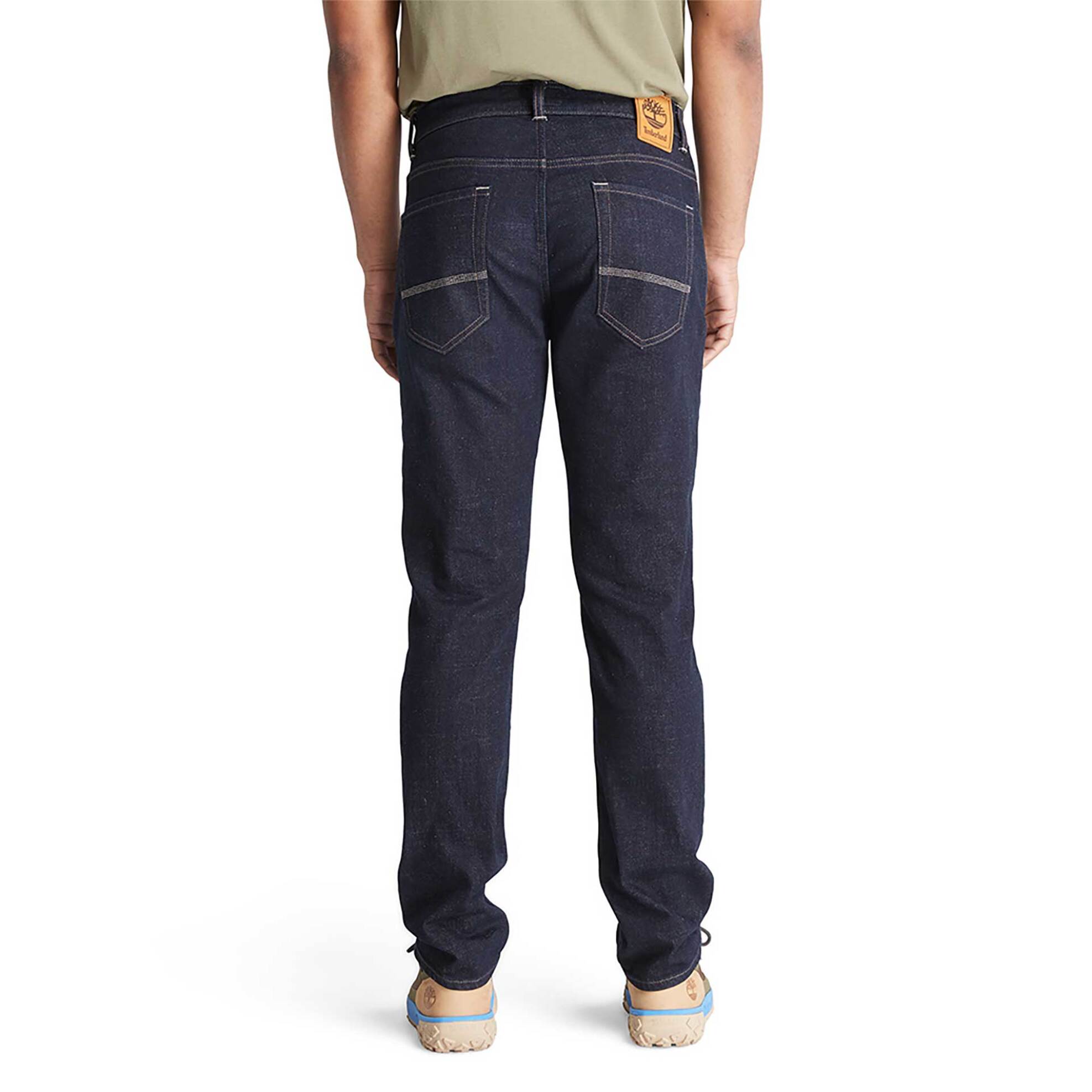 Timberland ανδρικό τζιν παντελόνι πεντάτσεπο με logo patch Slim Fit "Stretch Core Indigo" - TB0A6CQ2H871 Denim Blue Σκούρο φωτογραφία