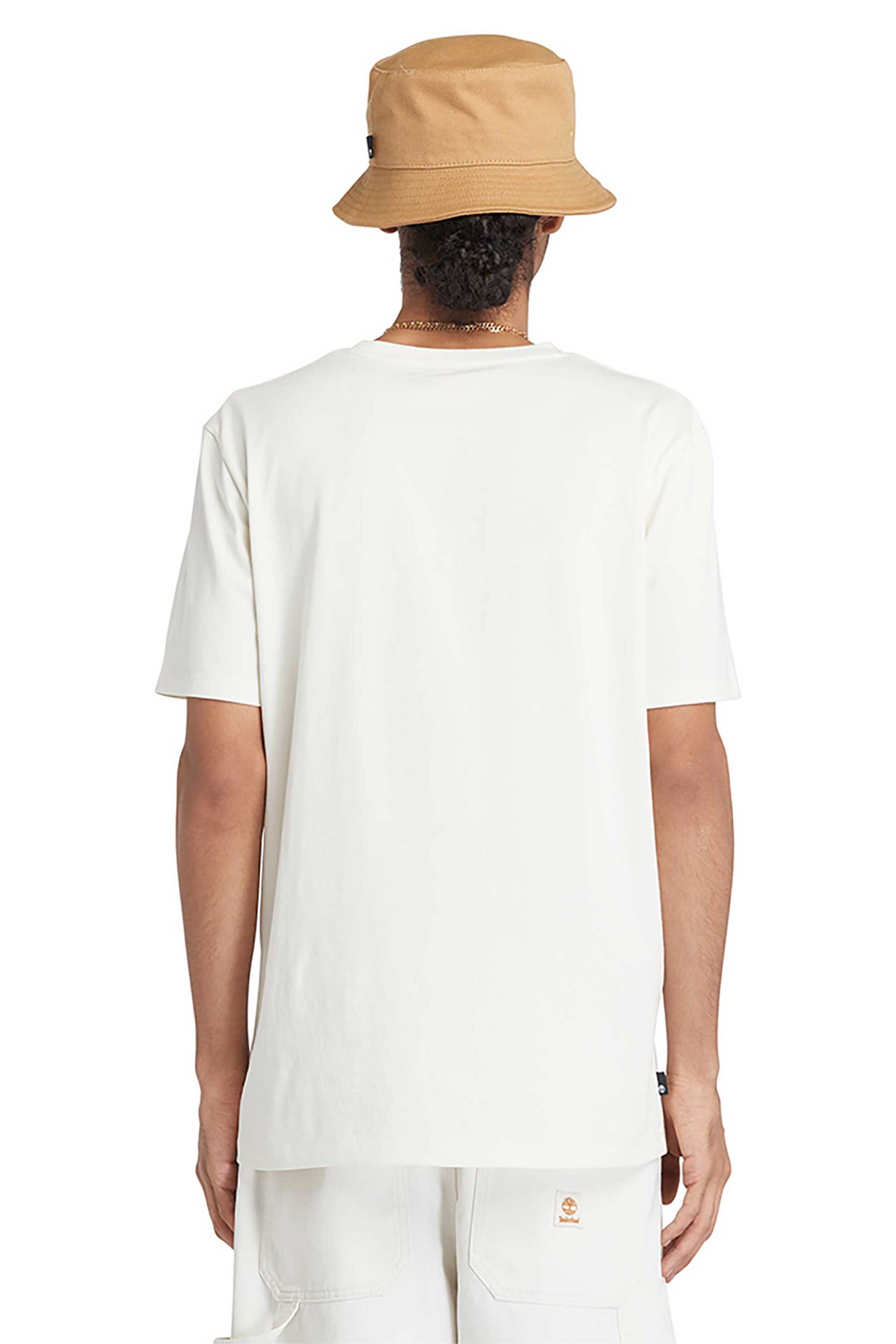 Timberland Ανδρικό T-Shirt με Logo Print Regular Fit Kennebec River Linear Logo&Apos - Tb0A5Upqcm91 Εκρού