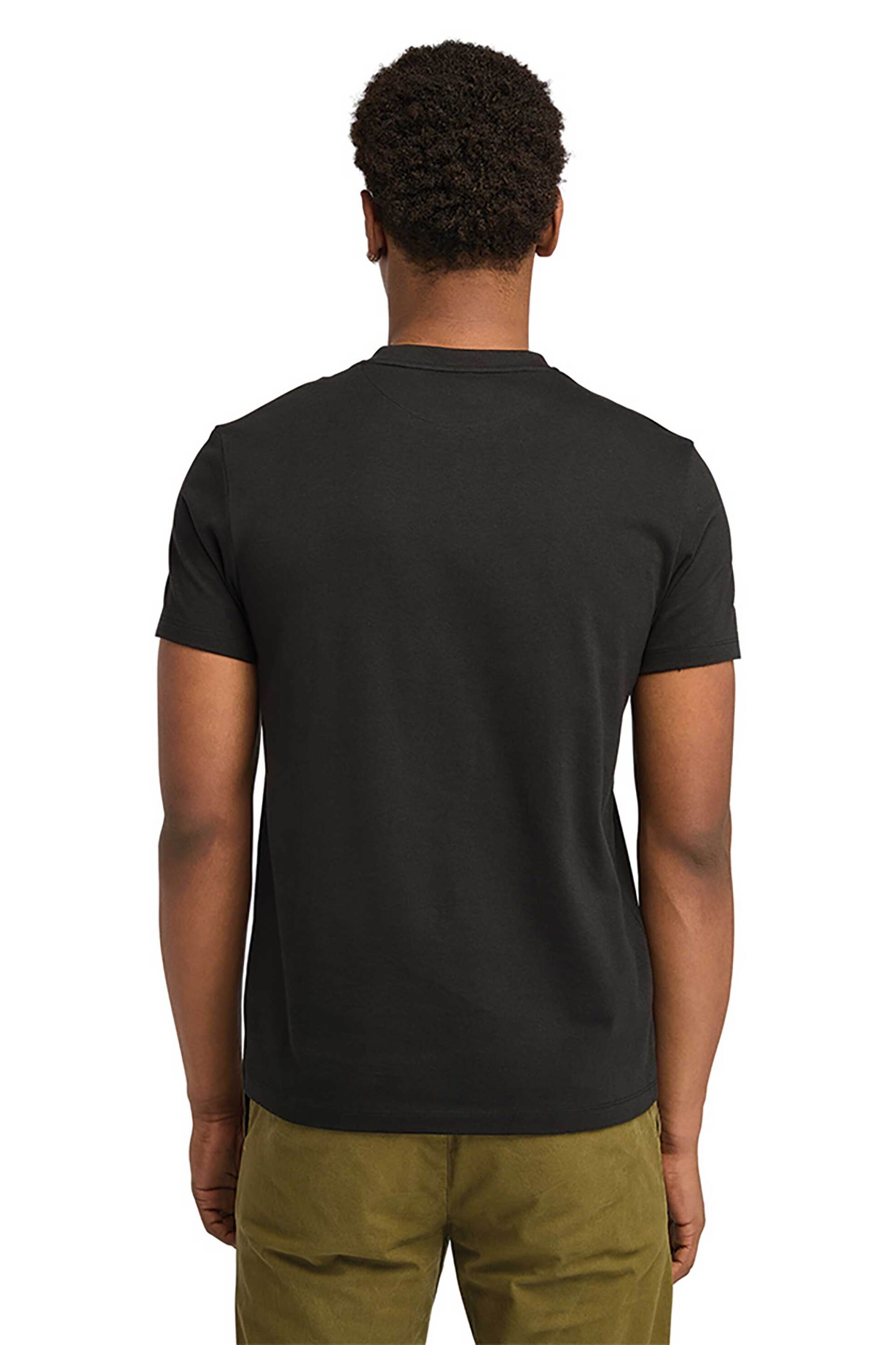 Timberland Ανδρικό T-Shirt με Κεντημένο Tree Logo Slim Fit Dunstan River - Tb0A2Bprx651 Μαύρο