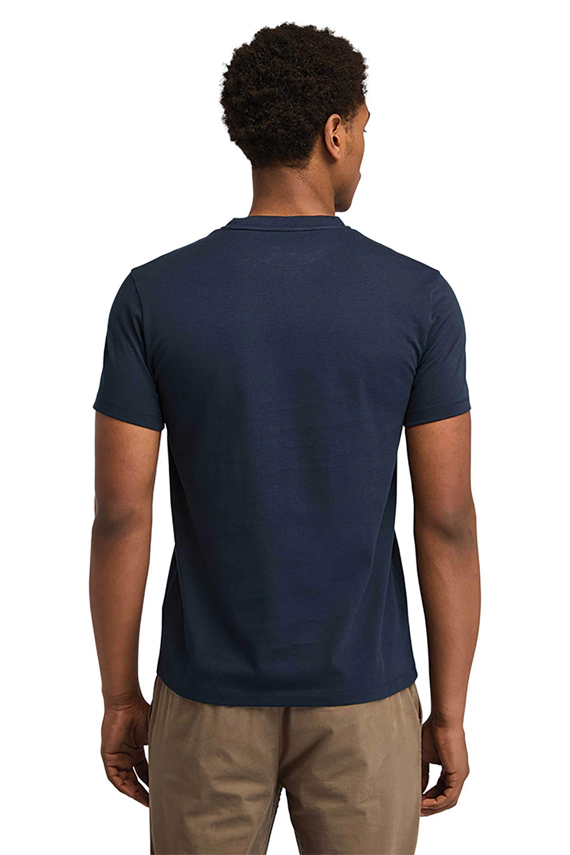 Timberland Ανδρικό T-Shirt με Κεντημένο Tree Logo Slim Fit Dunstan River - Tb0A2Bprz021 Μπλε Σκούρο