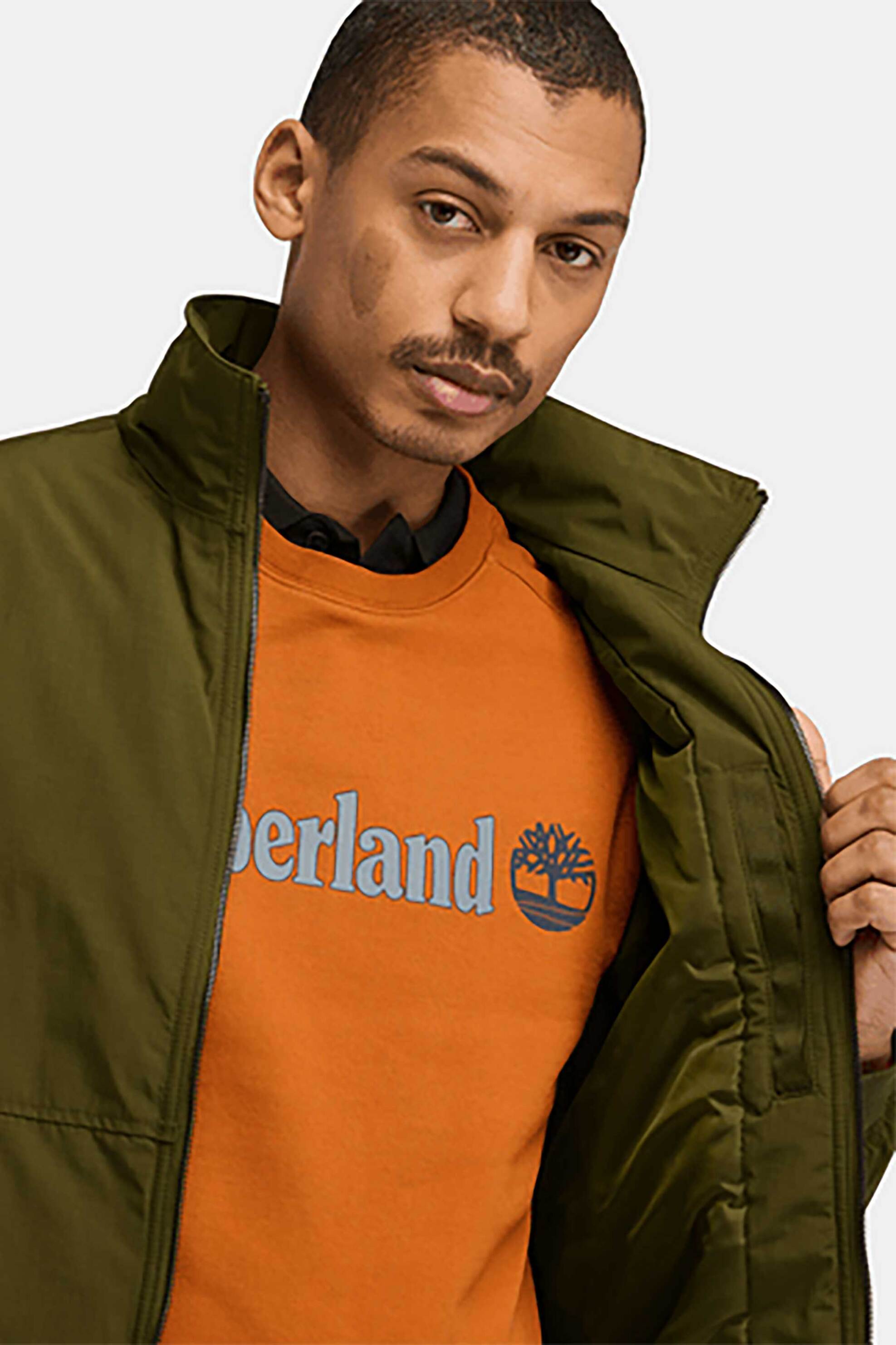 Timberland ανδρικό bomber μπουφάν αδιάβροχο με κουκούλα και λογότυπο "Sailor" - TB0A62CF3021 Χακί φωτογραφία