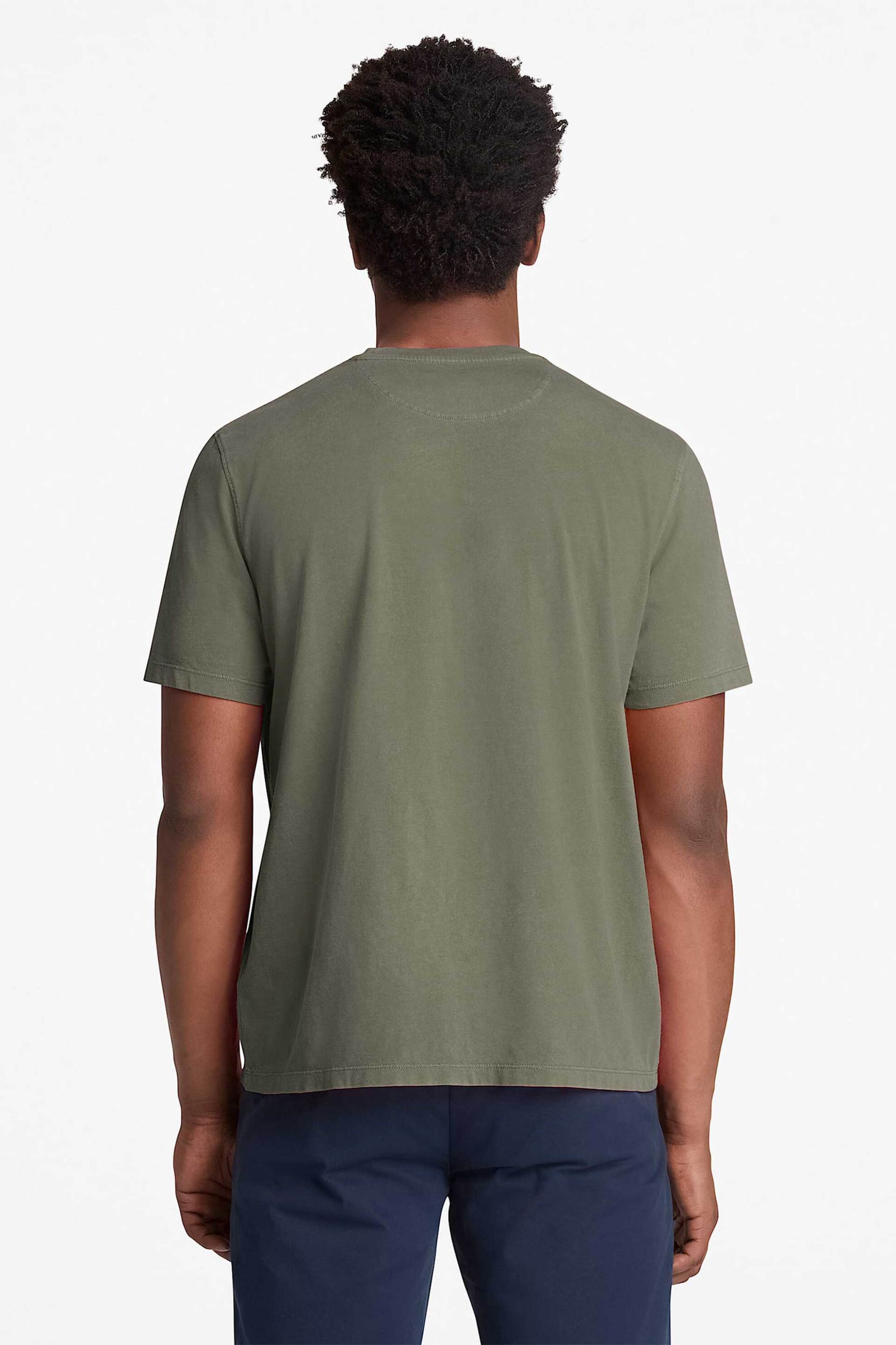 Timberland Ανδρικό T-Shirt Authentic Fit Dunstan Garment Dye - Tb0A5Yaya581 Λαδί