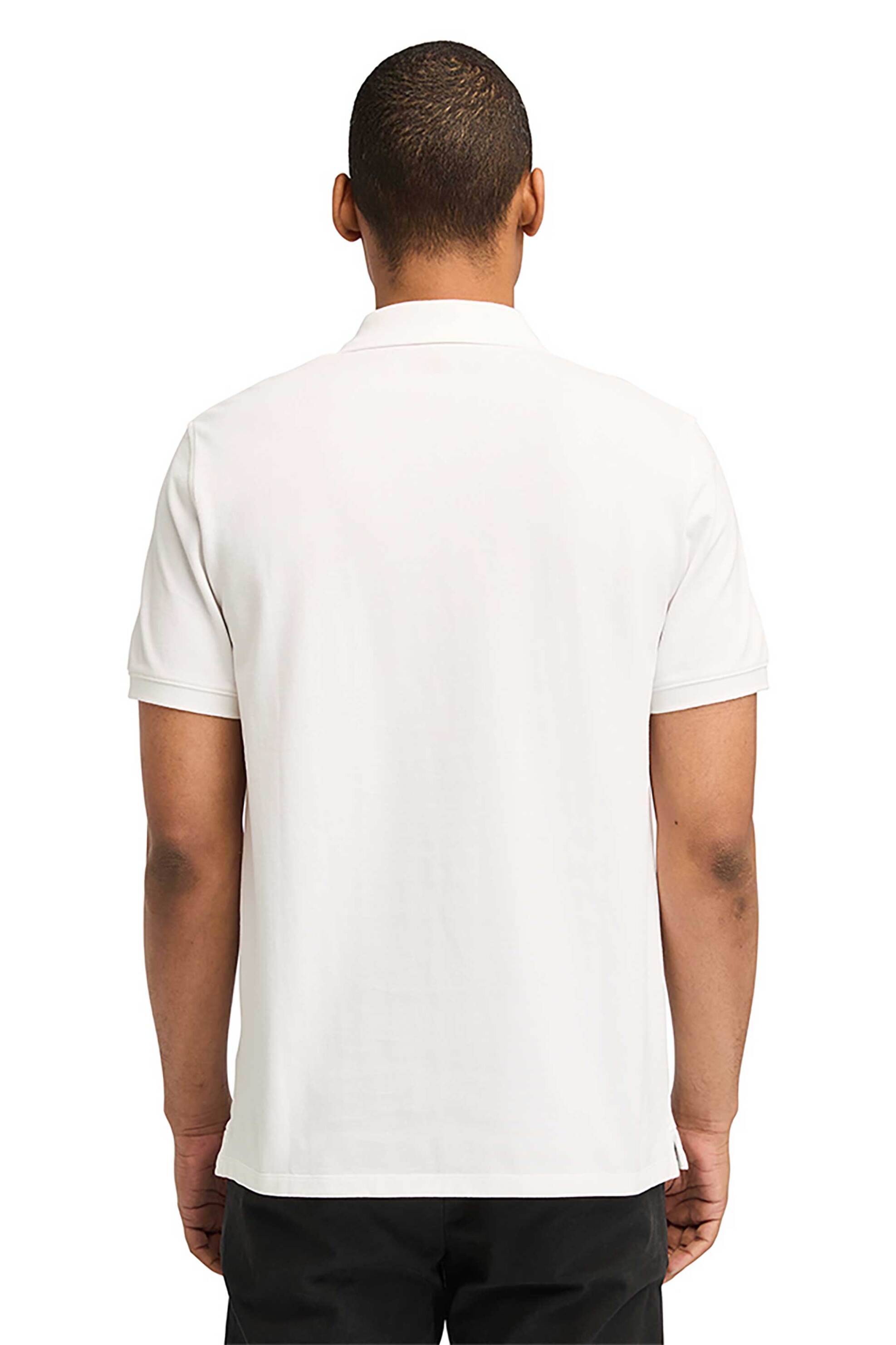 Timberland Ανδρική Μπλούζα Πόλο Πικέ με Κεντημένο Logo Tree Regular Fit Millers River - Tb0A6Vdp1001 Λευκό