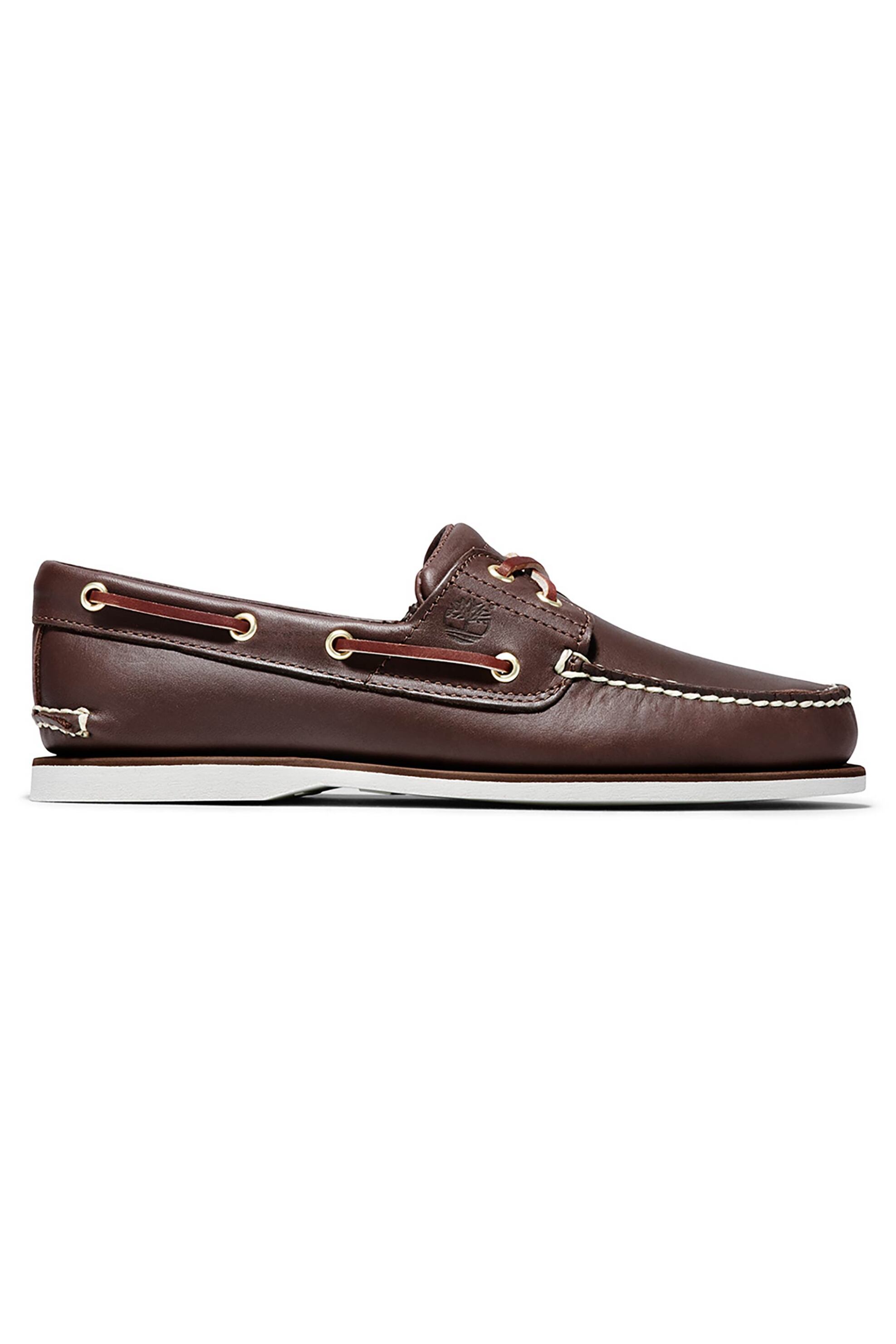 Timberland ανδρικά δερμάτινα boat shoes "Classic 2-Eye" - TB1740352141 Καφέ