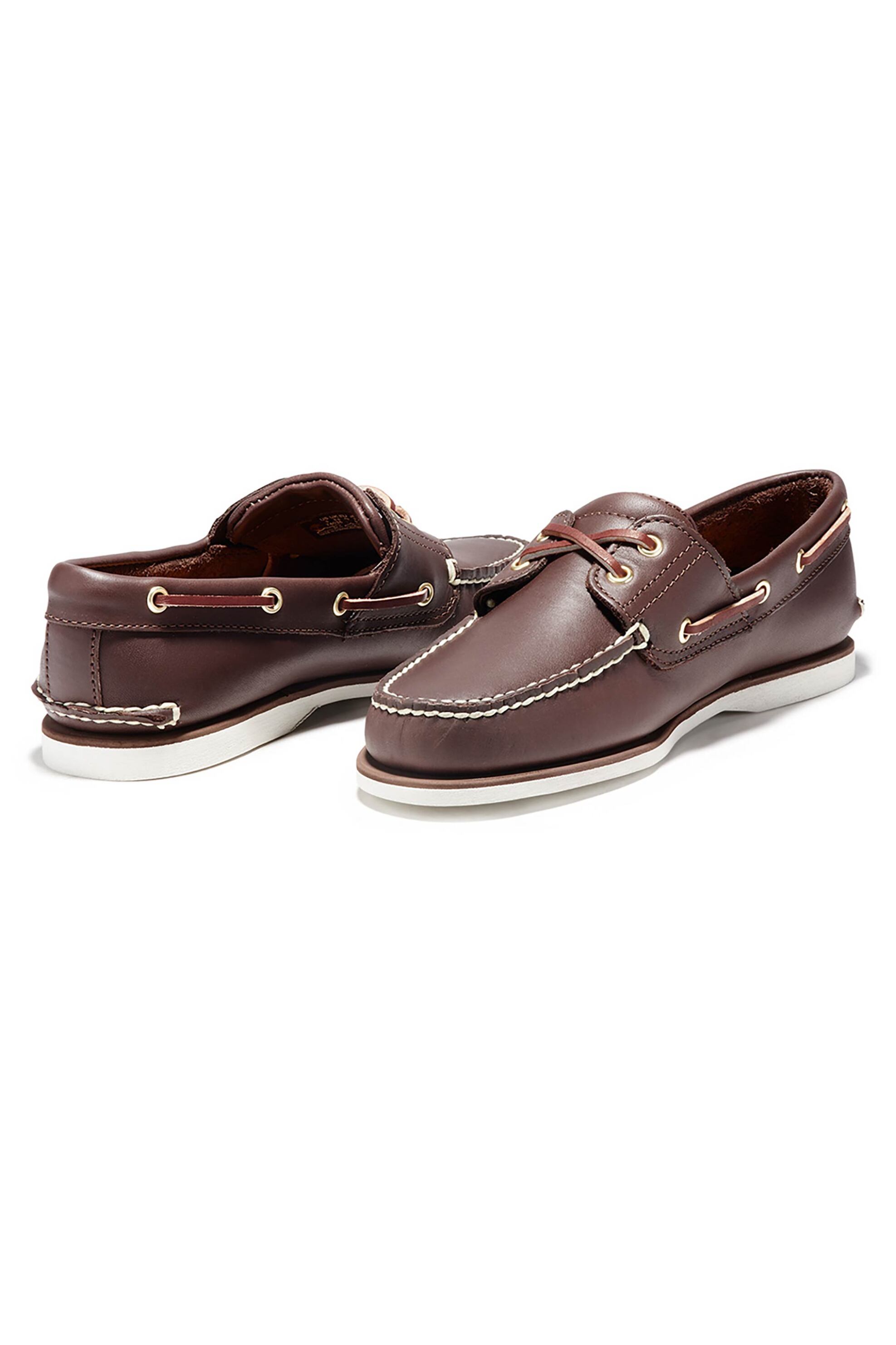 Timberland Ανδρικά Δερμάτινα Boat Shoes Classic 2-Eye - Tb1740352141 Καφέ