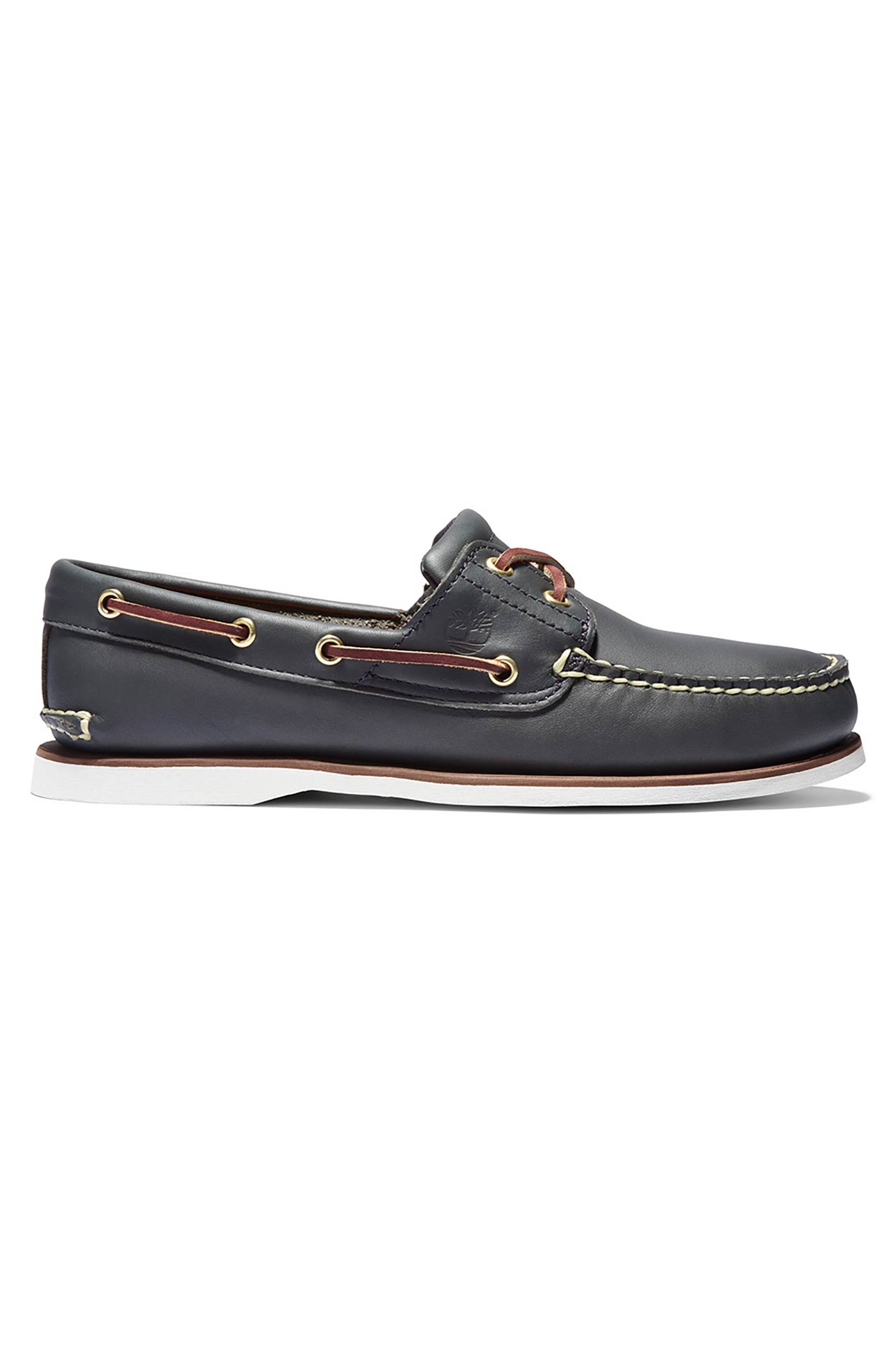 Timberland ανδρικά δερμάτινα boat shoes "Classic 2-Eye" - TB1740364841 Μπλε Σκούρο