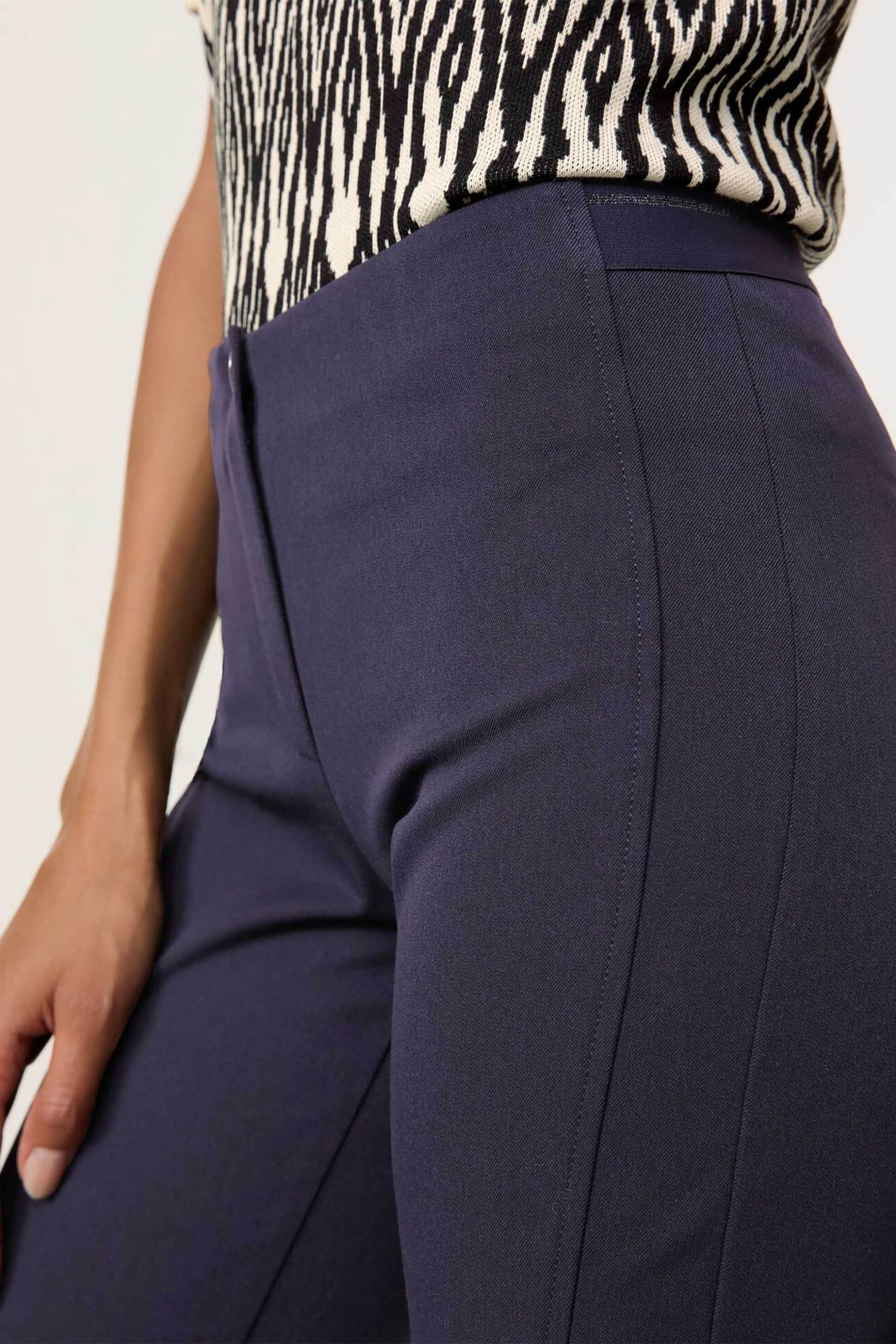 GERRY WEBER Gerry Weber γυναικείο μονόχρωμο παντελόνι cropped - 925056-66714 Μπλε Σκούρο - 3