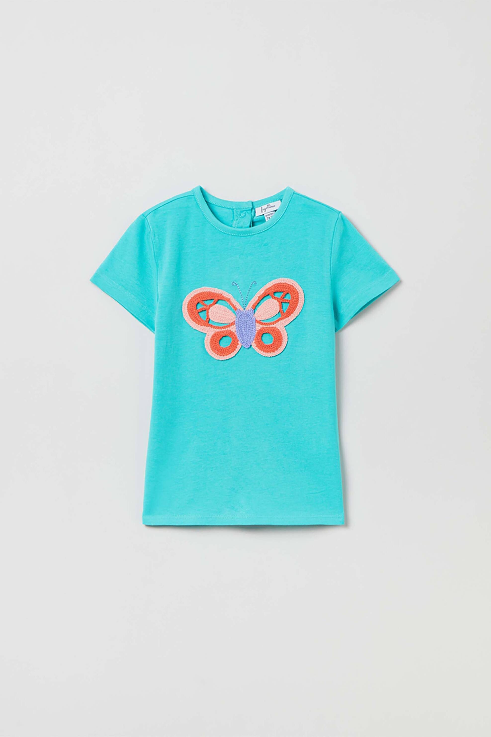 OVS βρεφικό T-shirt με σχέδιο με πλεκτή πεταλούδα (9-36 μηνών) - 001766915 Βεραμάν