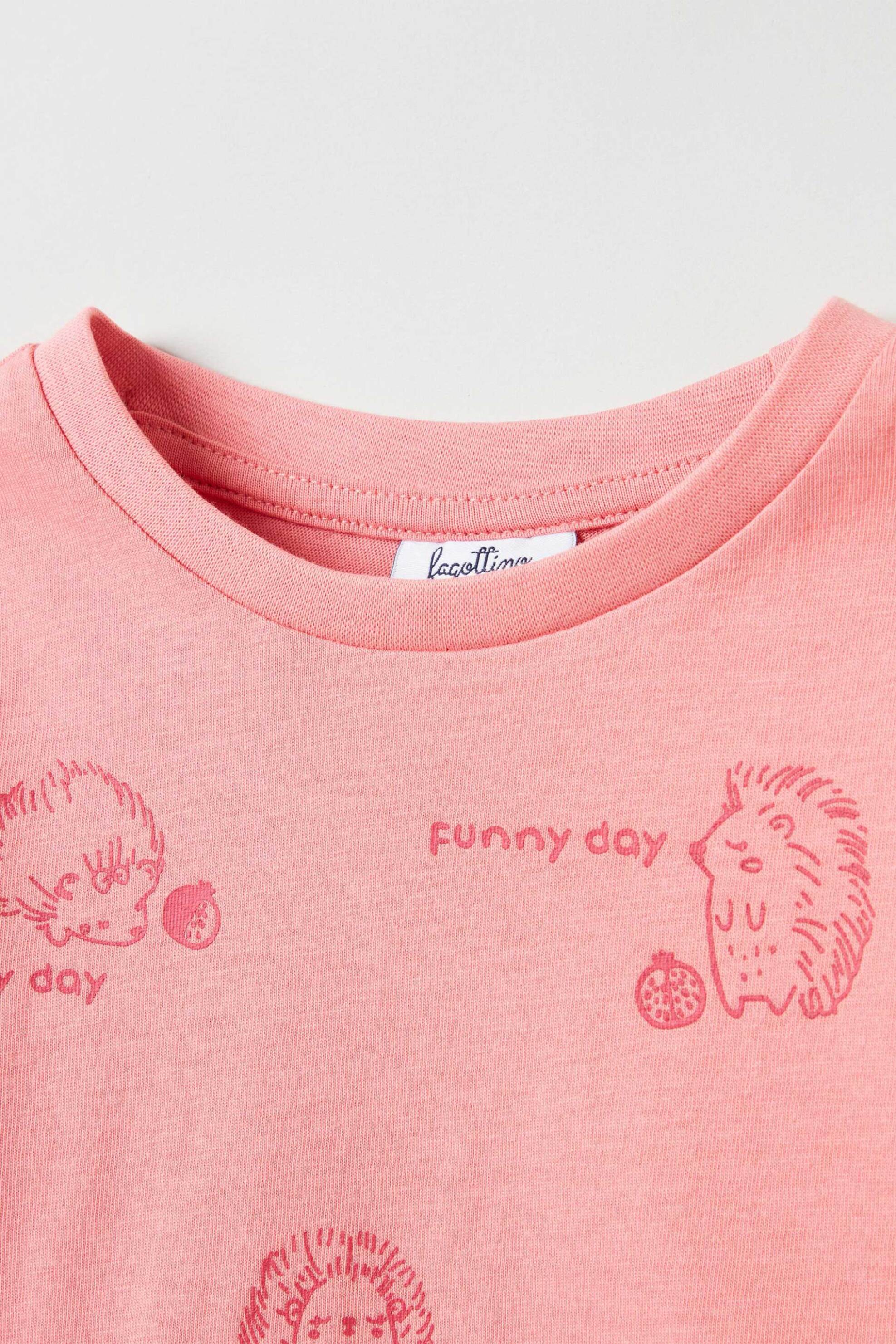 OVS παιδική μπλούζα βαμβακερή με σχέδιο και letter print - 001891564 Ροζ φωτογραφία