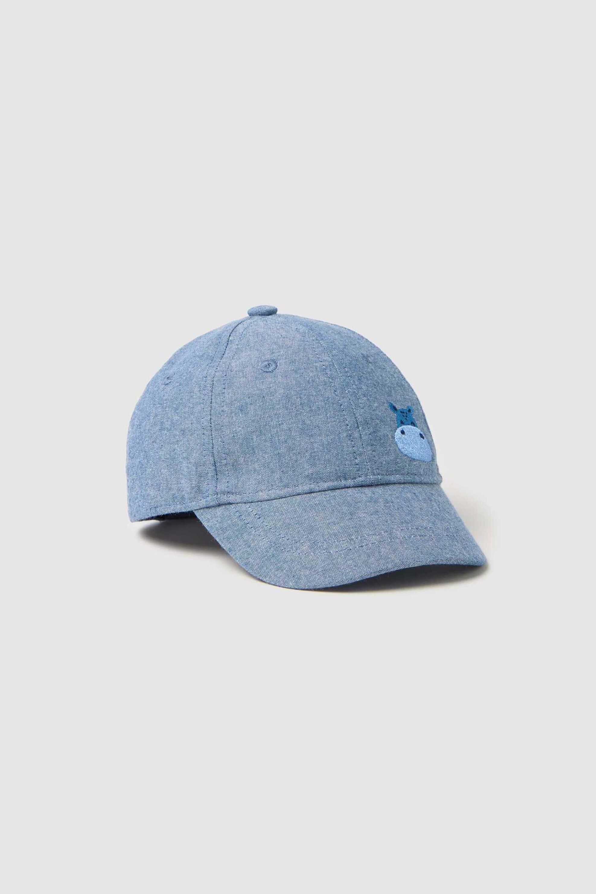 OVS βρεφικό denim καπέλο με κέντημα - 002268355 Denim Blue Ανοιχτό