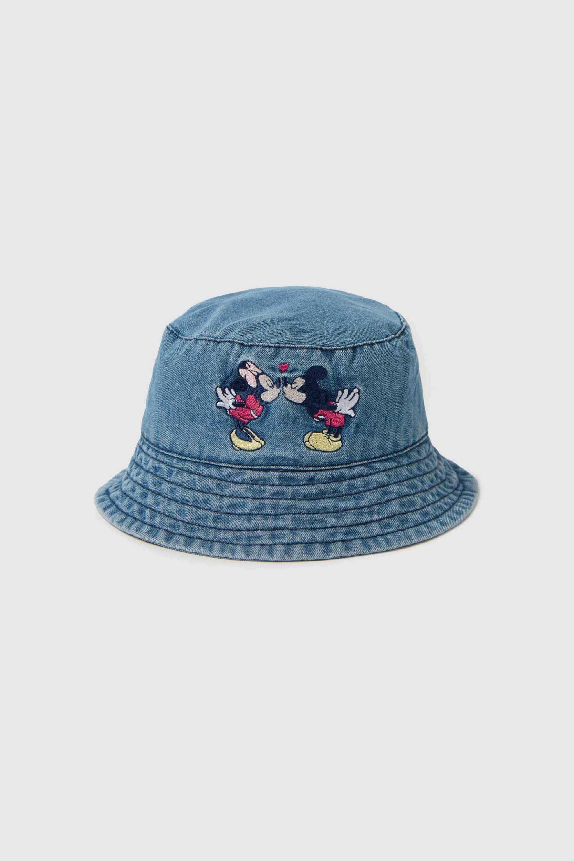 OVS KIDS OVS βρεφικό denim καπέλο bucket με κέντημα Minnie και Mickey Mouse - 002268376 Denim Blue Ανοιχτό