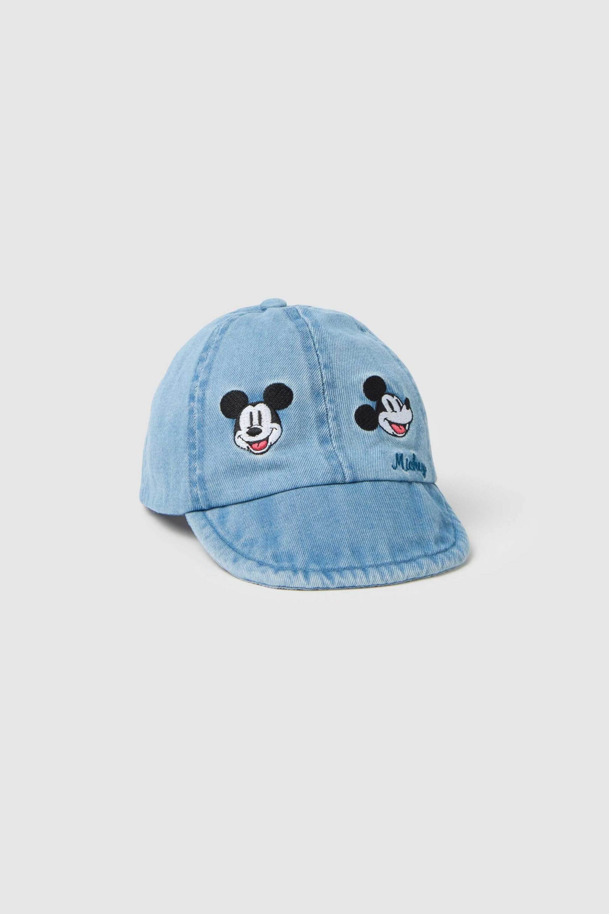 OVS βρεφικό καπέλο με κέντημα Mickey Mouse - 002268388 Denim Blue Ανοιχτό