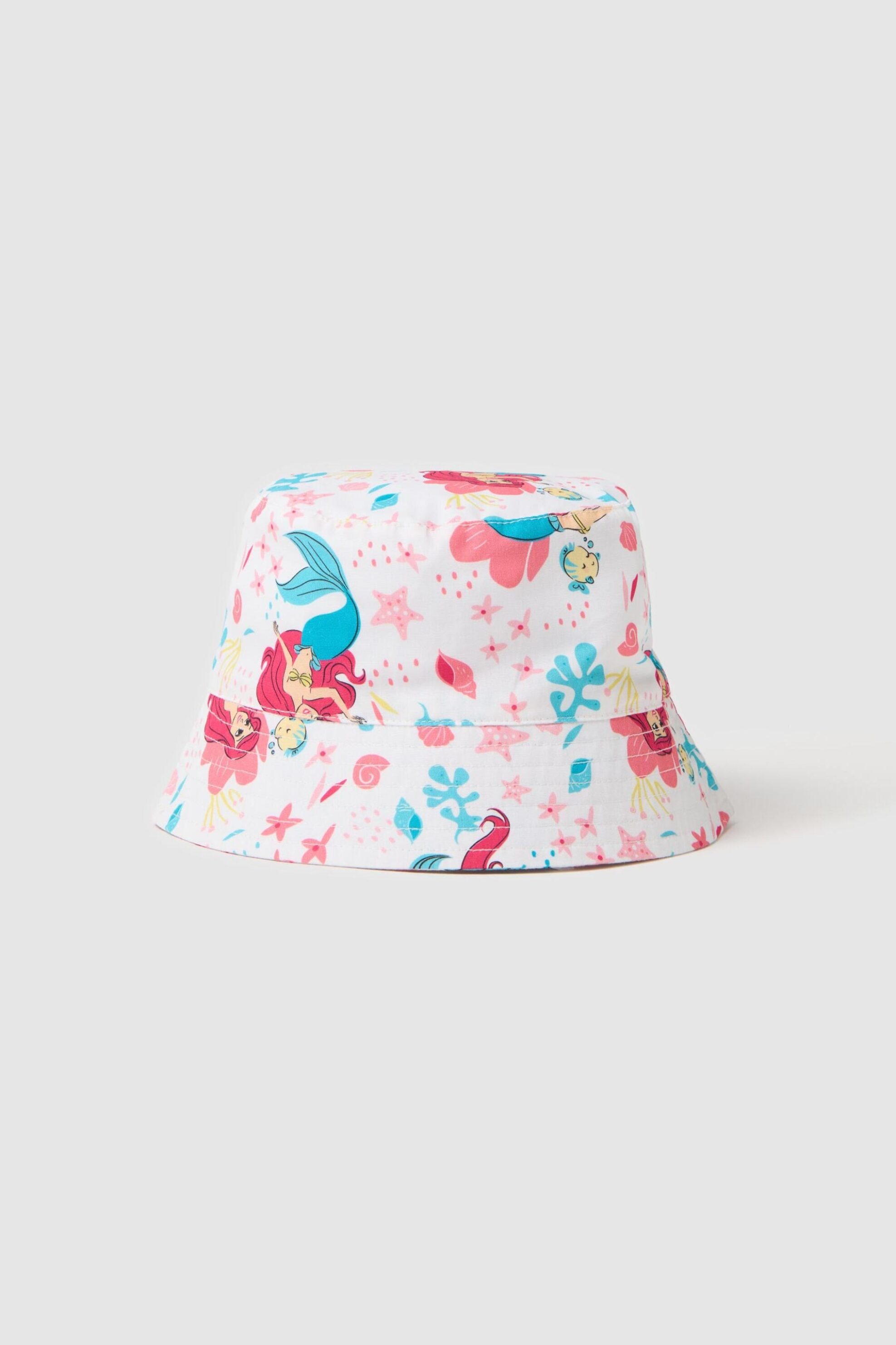 OVS βρεφικό καπέλο bucket με κέντημα The Little Mermaid - 002358787 Λευκό