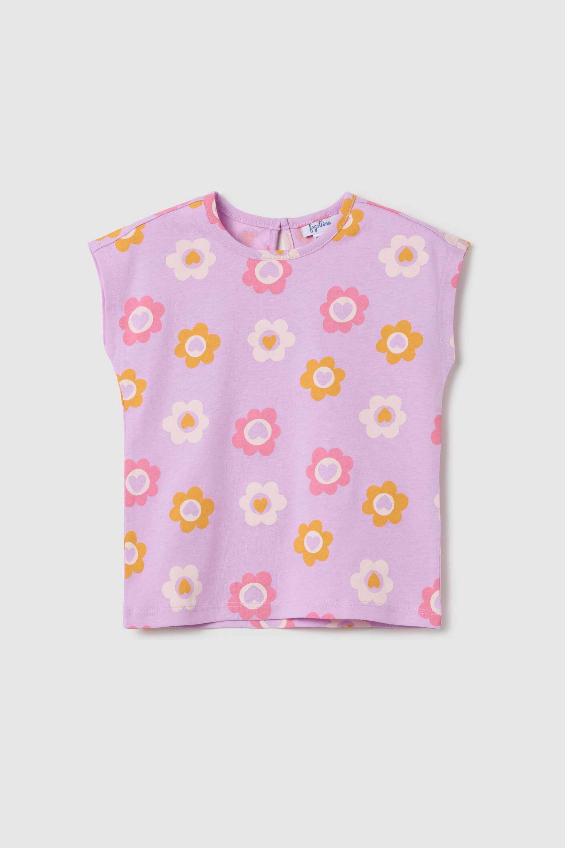OVS βρεφική αμάνικη μπλούζα με floral print - 002361456 Λιλά