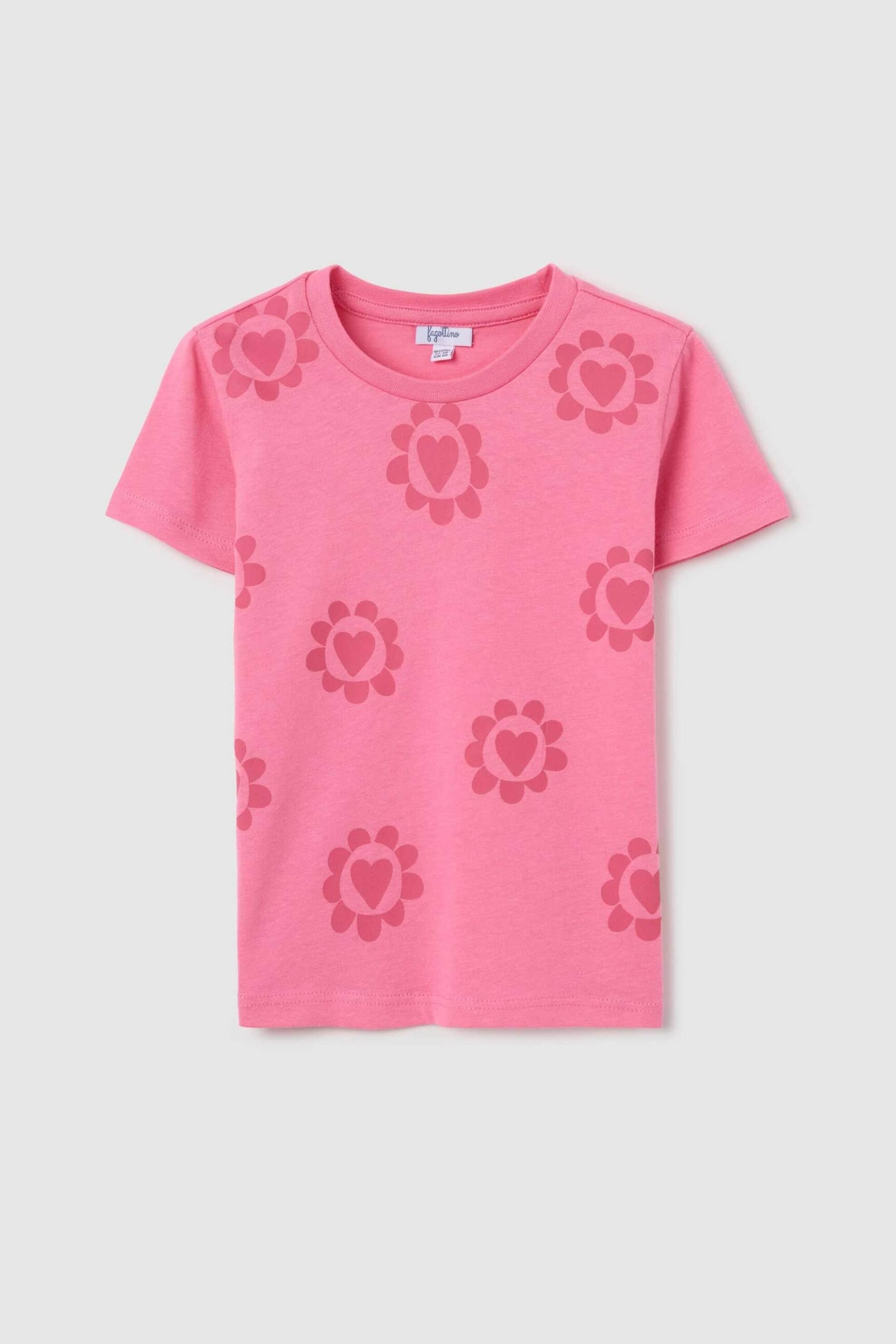 OVS βρεφική μπλούζα με floral print - 002361494 Ροζ