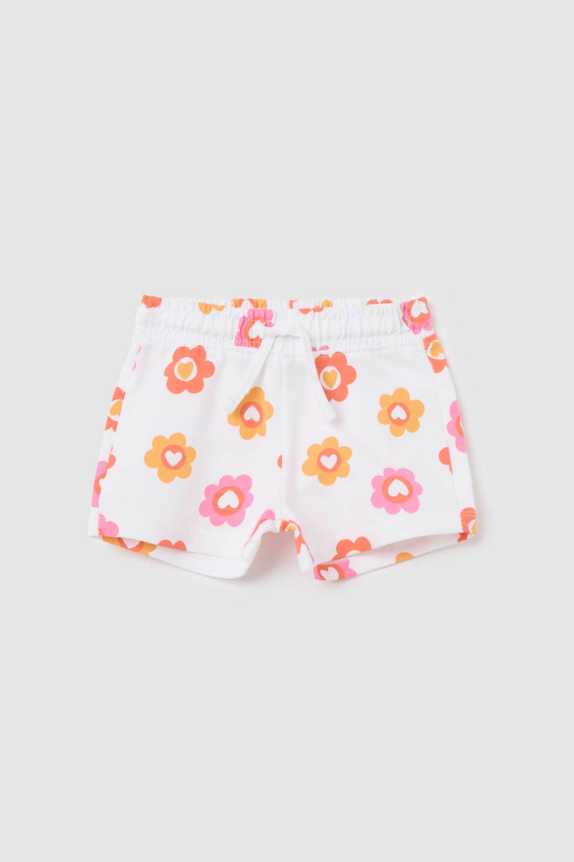 OVS KIDS OVS βρεφικό σορτς με floral print - 002361951 Λευκό