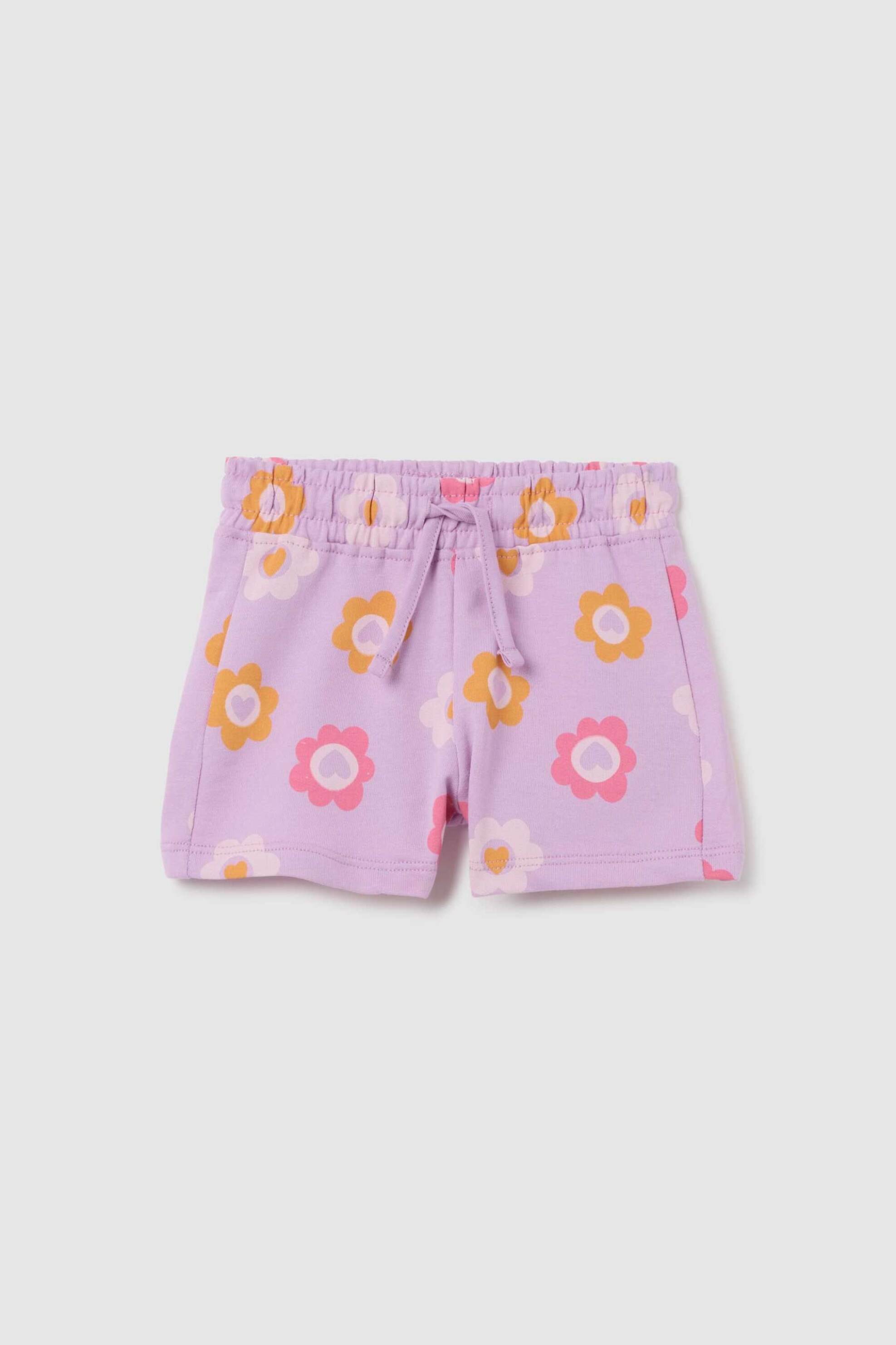 OVS KIDS OVS βρεφικό σορτς με floral print - 002361961 Λιλά