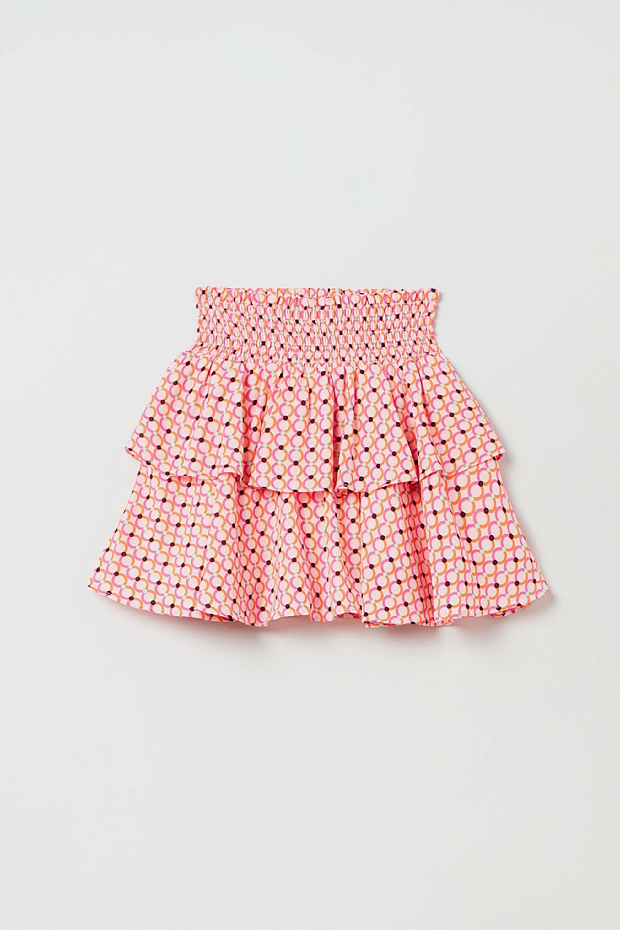 OVS KIDS OVS παιδική φούστα με all-over geometrical print και διακοσμητικό βολάν (3-10 ετών) - 001759646 Πορτοκαλί