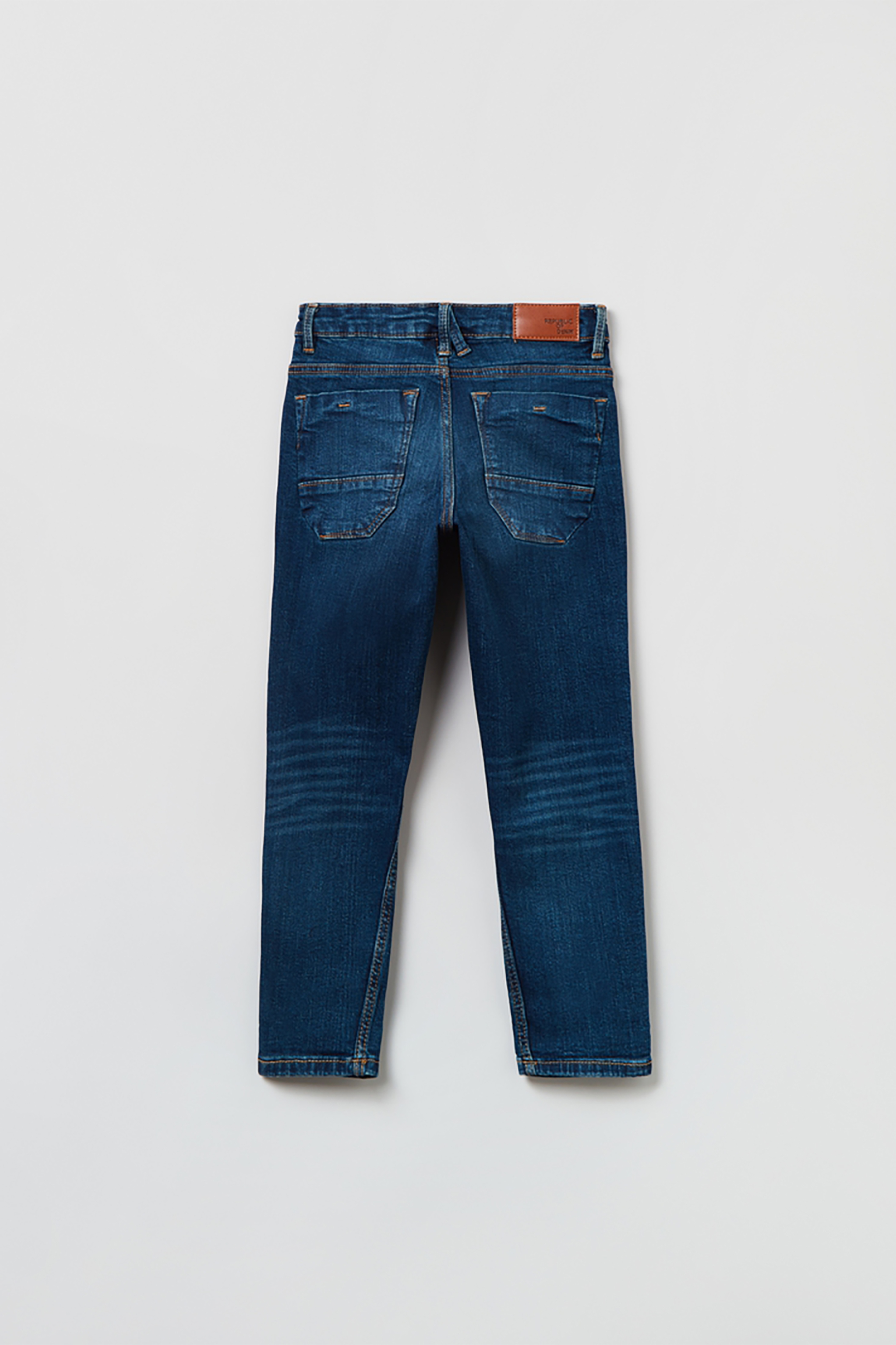 OVS παιδικό τζιν παντελόνι πεντάτσεπο Loose Fit (3-10 ετών) - 001607106 Denim Blue Σκούρο φωτογραφία