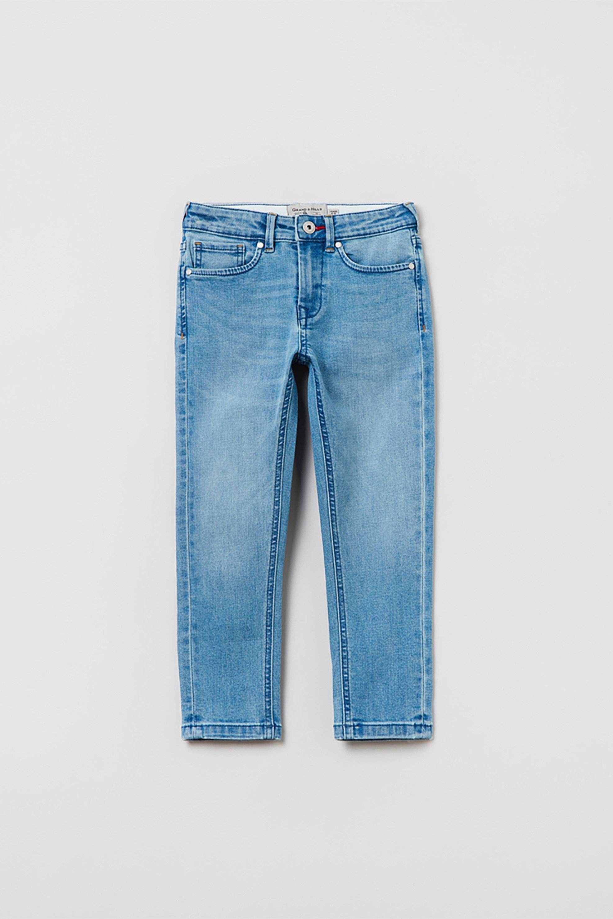 OVS KIDS OVS παιδικό τζην παντελόνι πεντάτσεπο με ανάγλυφο λογότυπο Grand & Hills (3-10 ετών) - 001682745 Denim Blue Ανοιχτό