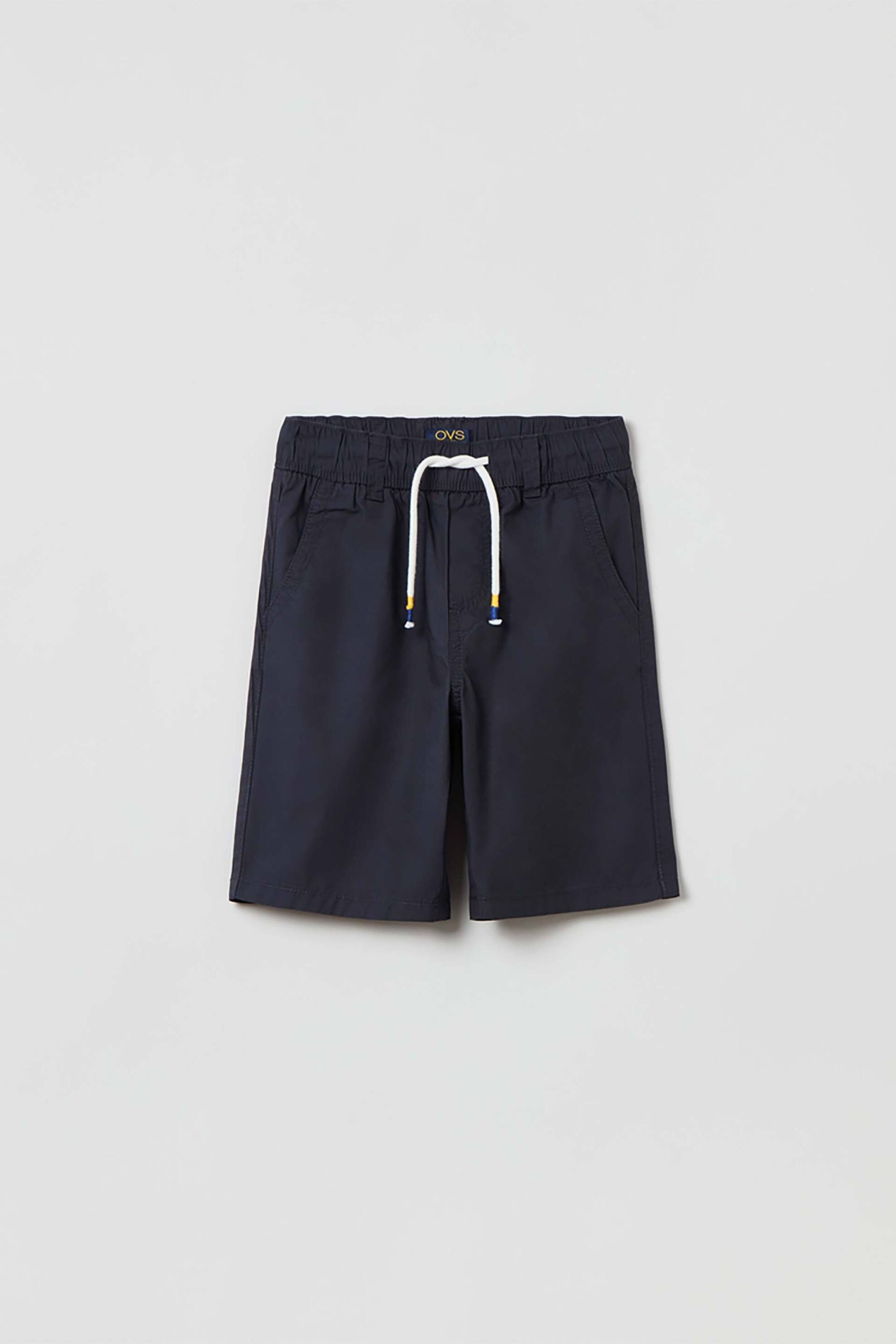 OVS παιδική βερμούδα μονόχρωμη με ρυθμιζόμενη μέση με κορδόνι περίσφιξης (3-10 ετών) - 001757999 Ανθρακί