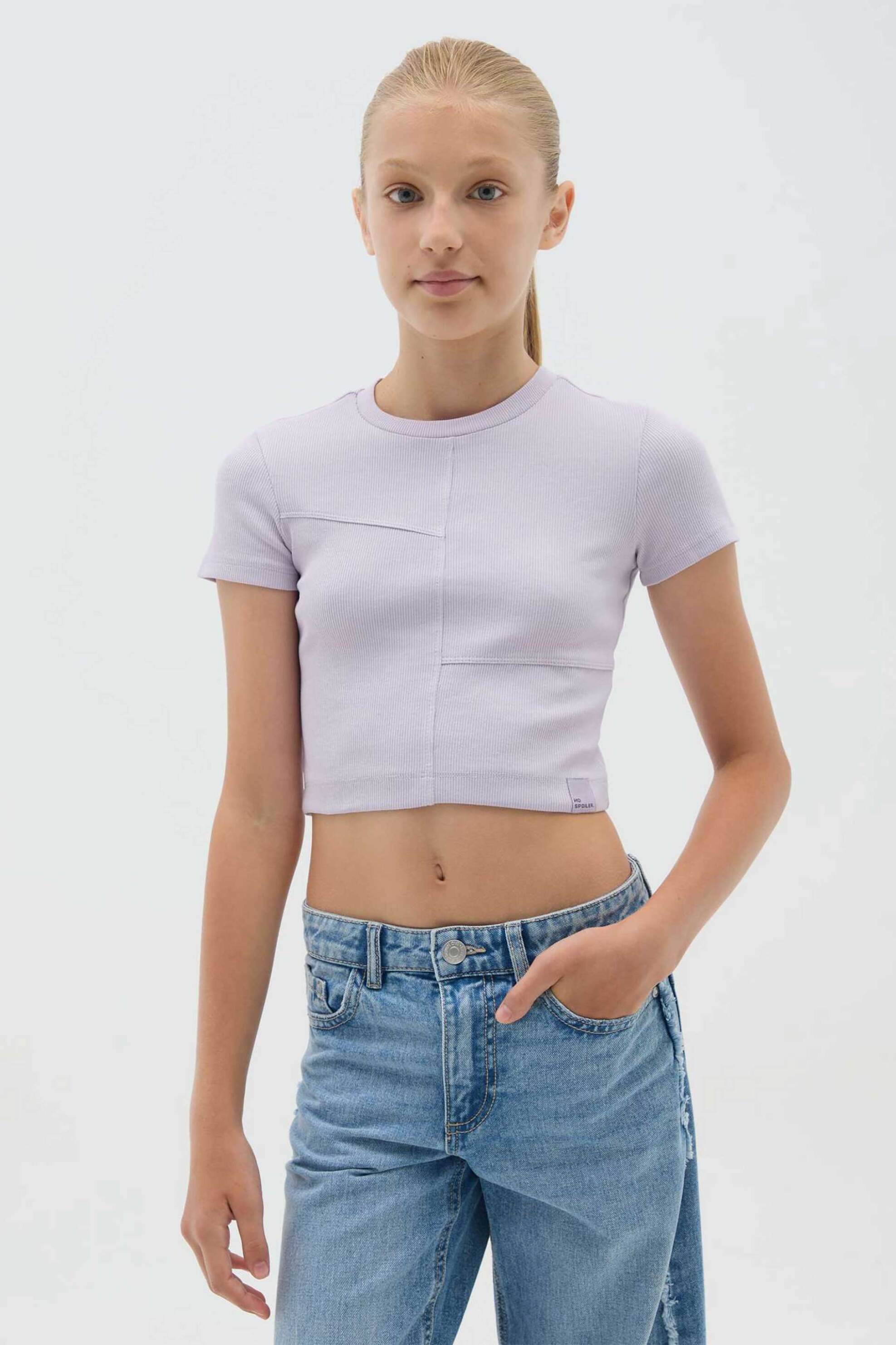 OVS KIDS OVS παιδικό T-shirt cropped - 002415337 Λιλά