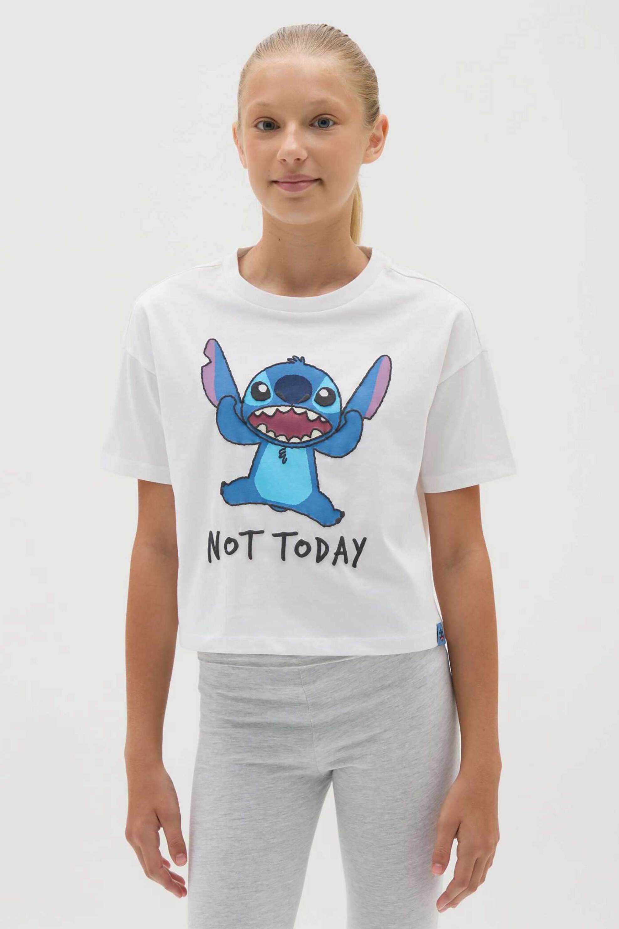 OVS KIDS OVS παιδικό T-shirt με print "Stitch" - 002415352 Λευκό