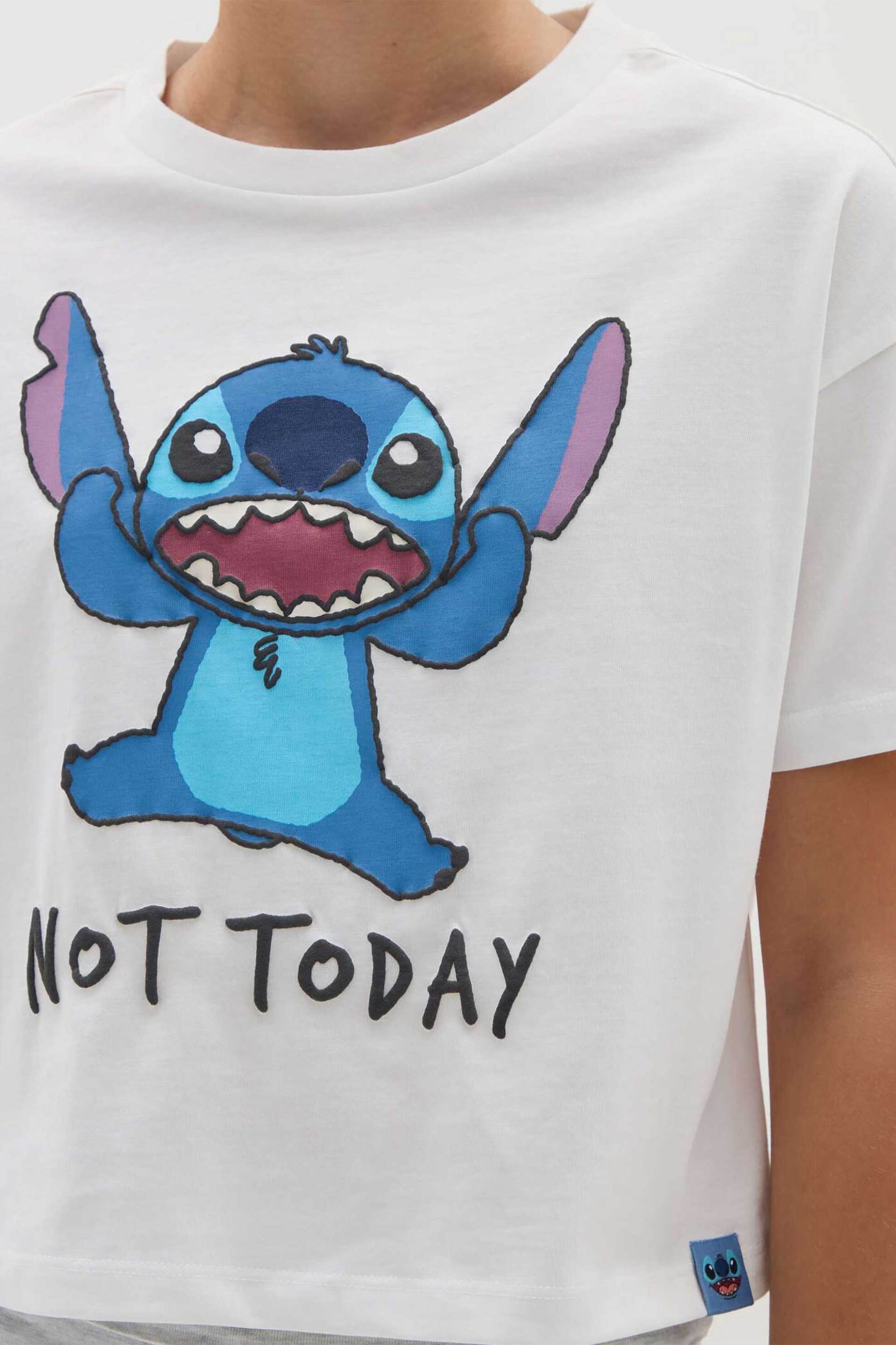 OVS παιδικό T-shirt με print "Stitch" - 002415352 Λευκό φωτογραφία