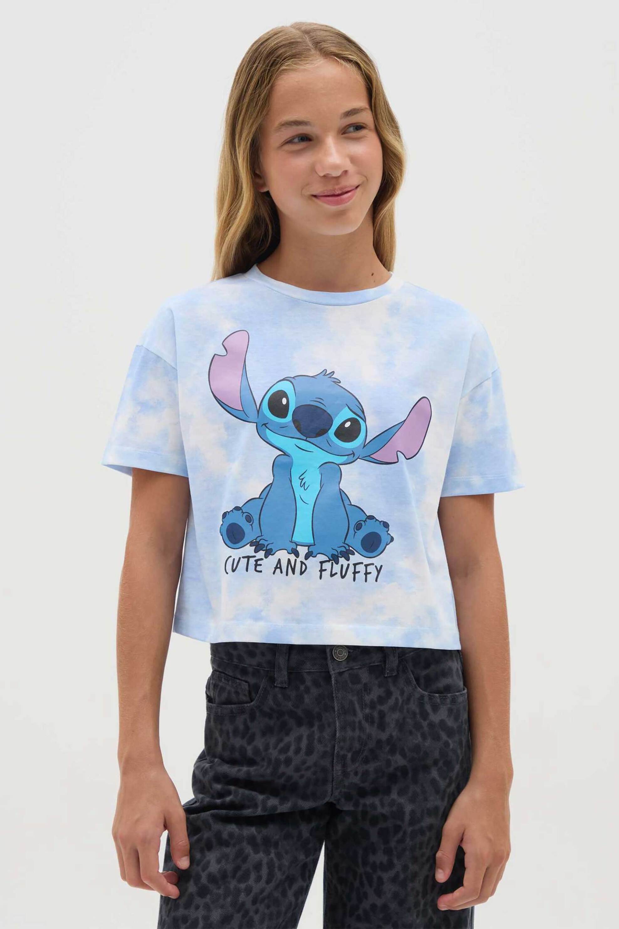 OVS KIDS OVS παιδικό T-shirt με print tie-dye "Stitch" - 002415357 Γαλάζιο