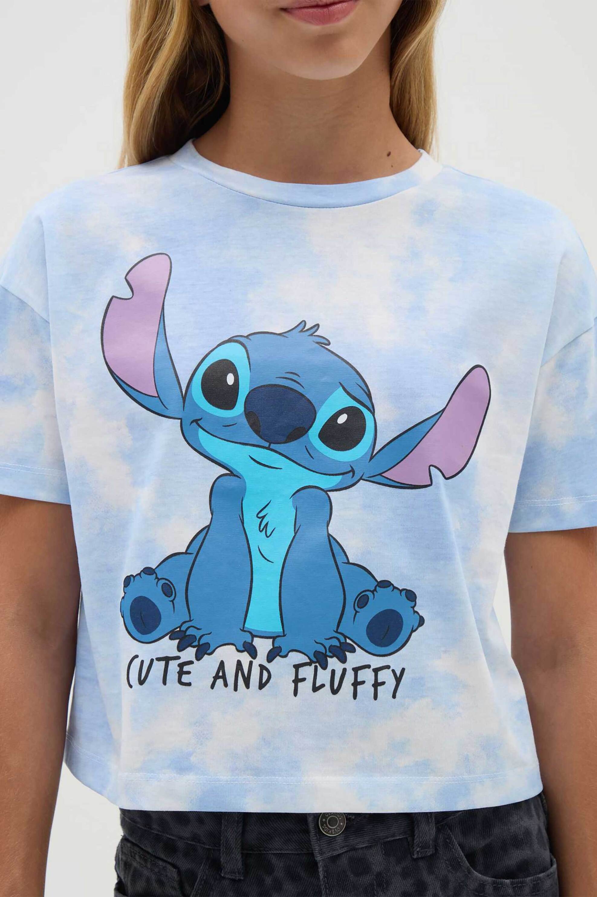 OVS παιδικό T-shirt με print tie-dye "Stitch" - 002415357 Γαλάζιο φωτογραφία