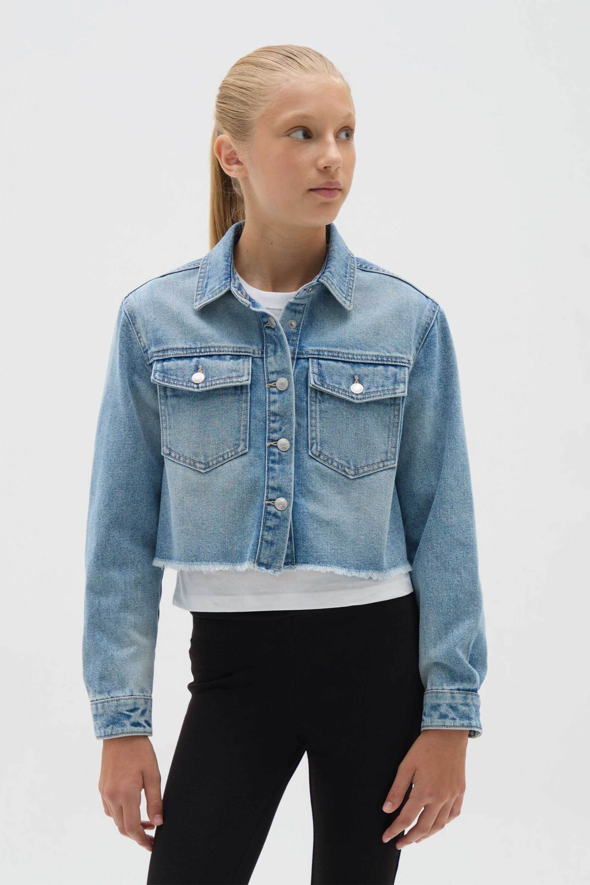 OVS KIDS OVS παιδικό denim jacket cropped - 002415382 Μπλε Σκούρο