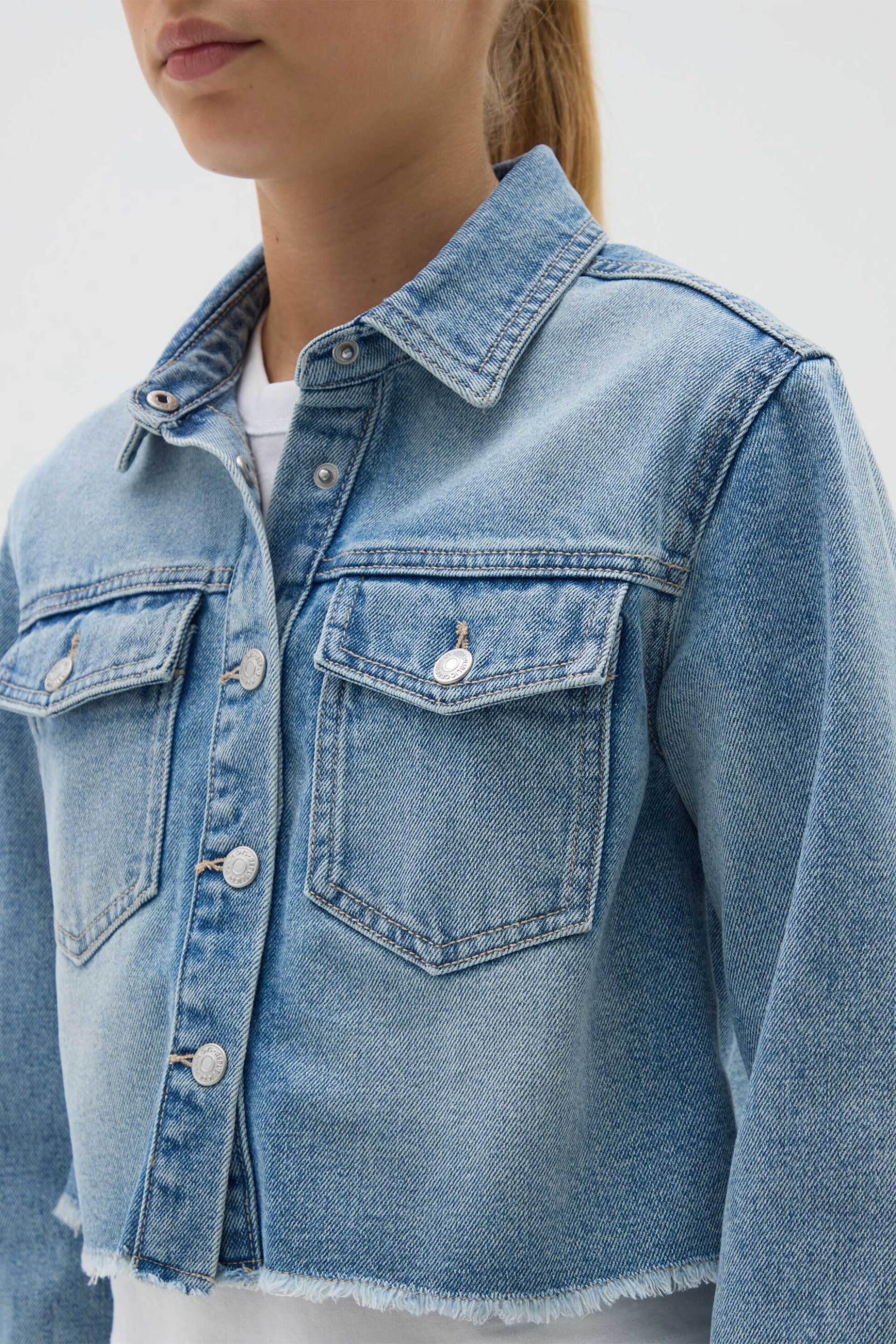 OVS παιδικό denim jacket cropped - 002415382 Μπλε Σκούρο φωτογραφία