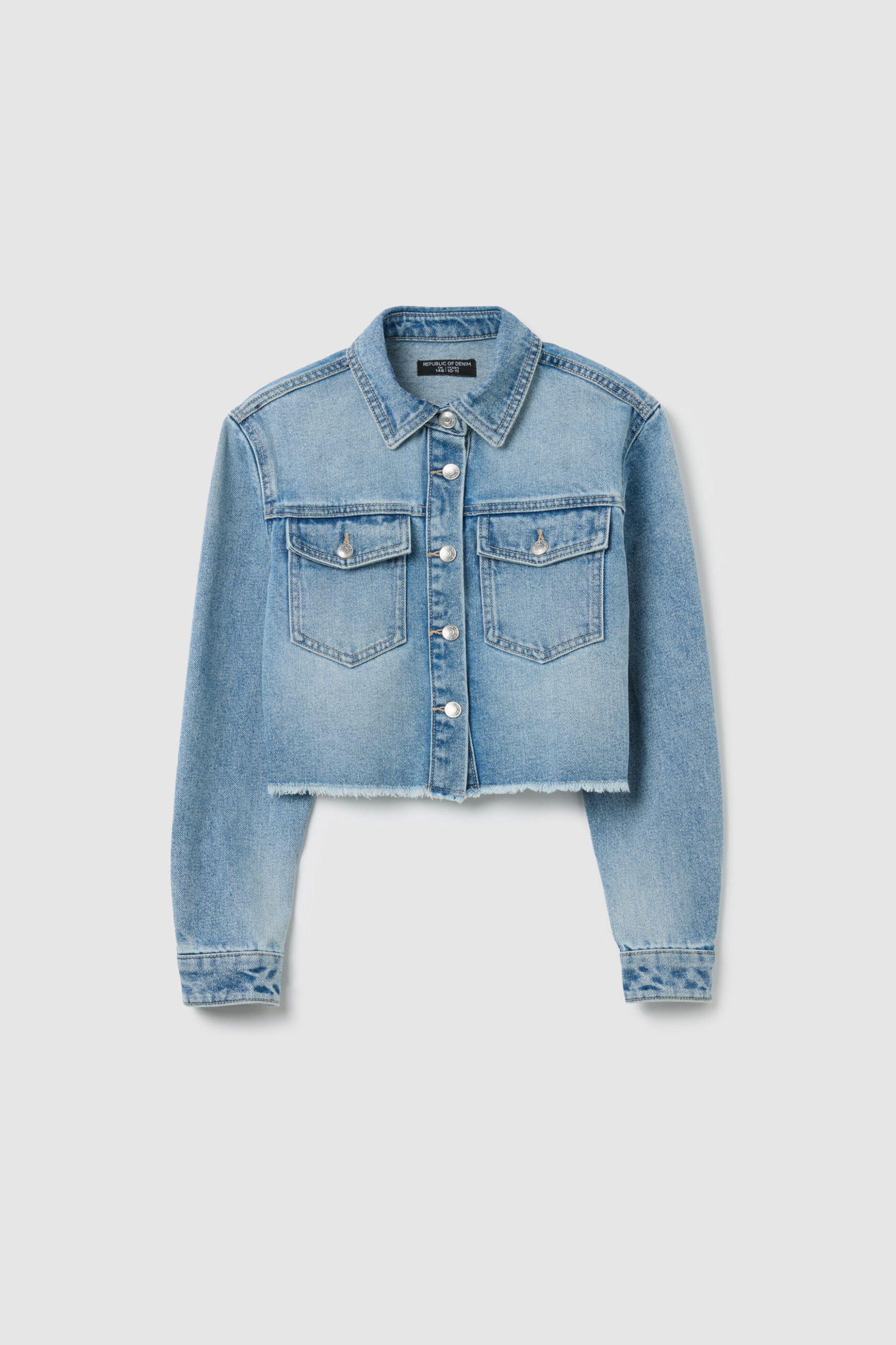 OVS παιδικό denim jacket cropped - 002415382 Μπλε Σκούρο φωτογραφία