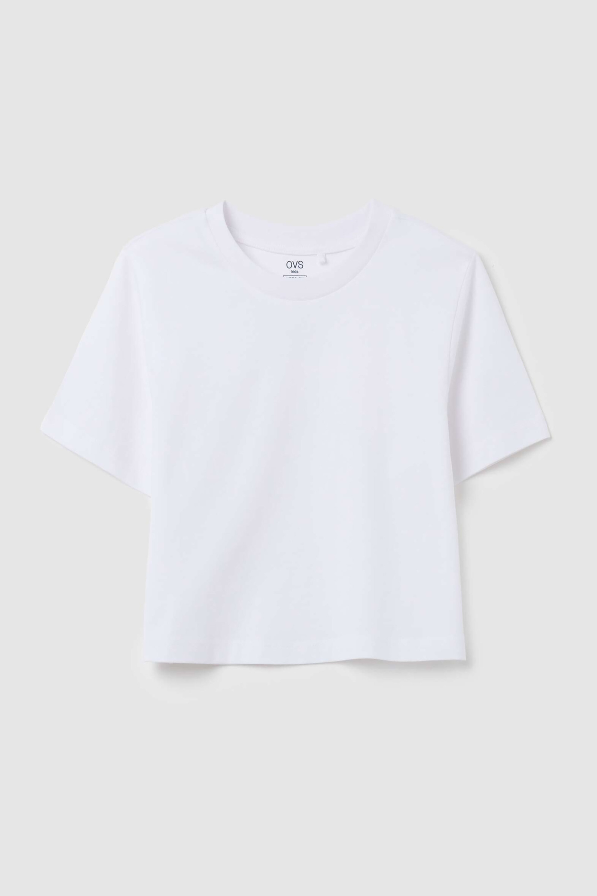 OVS παιδικό T-shirt cropped - 002438282 Λευκό φωτογραφία