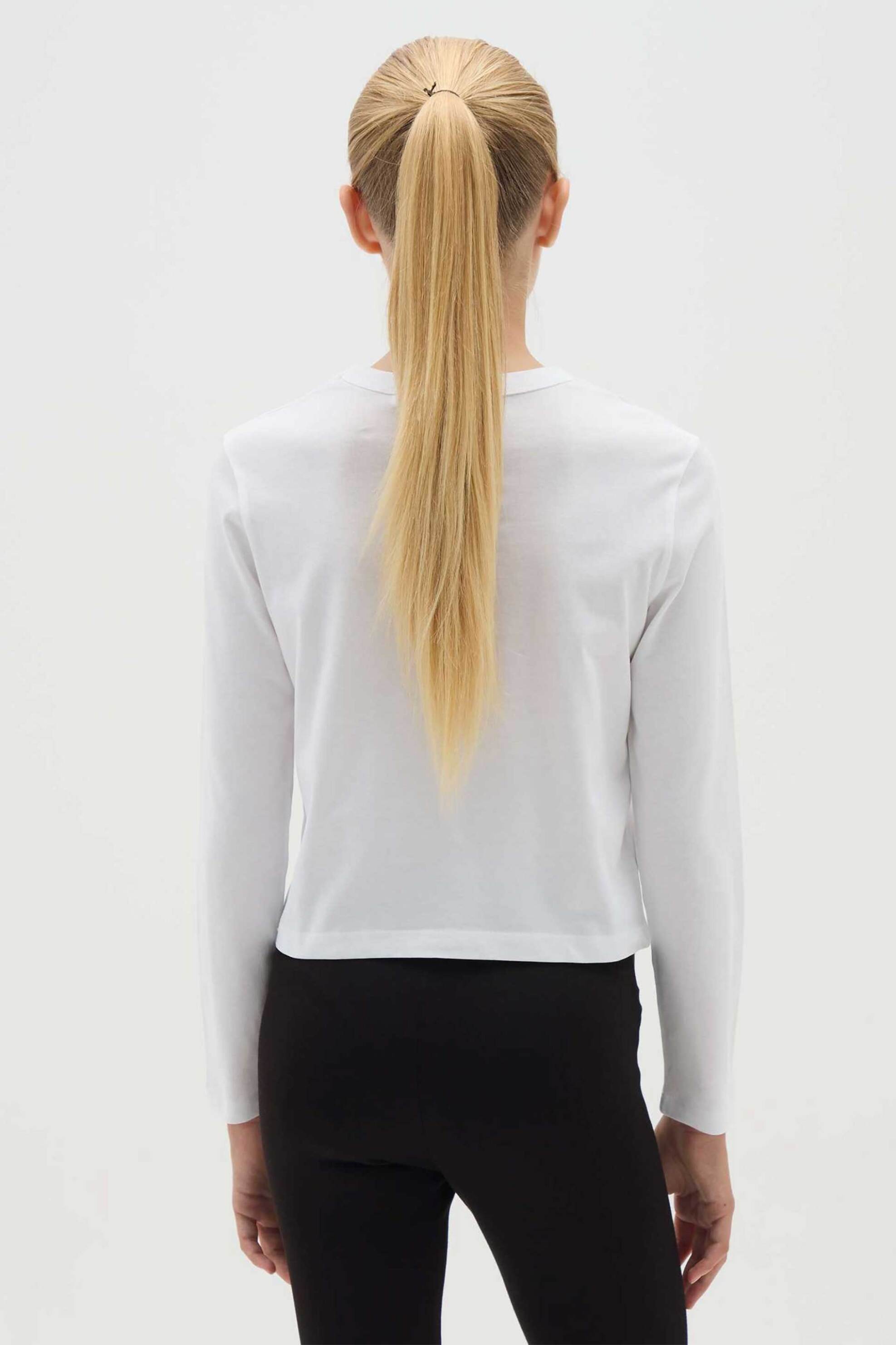 OVS παιδική μπλούζα μονόχρωμη Regular Fit - 002443683 Λευκό φωτογραφία