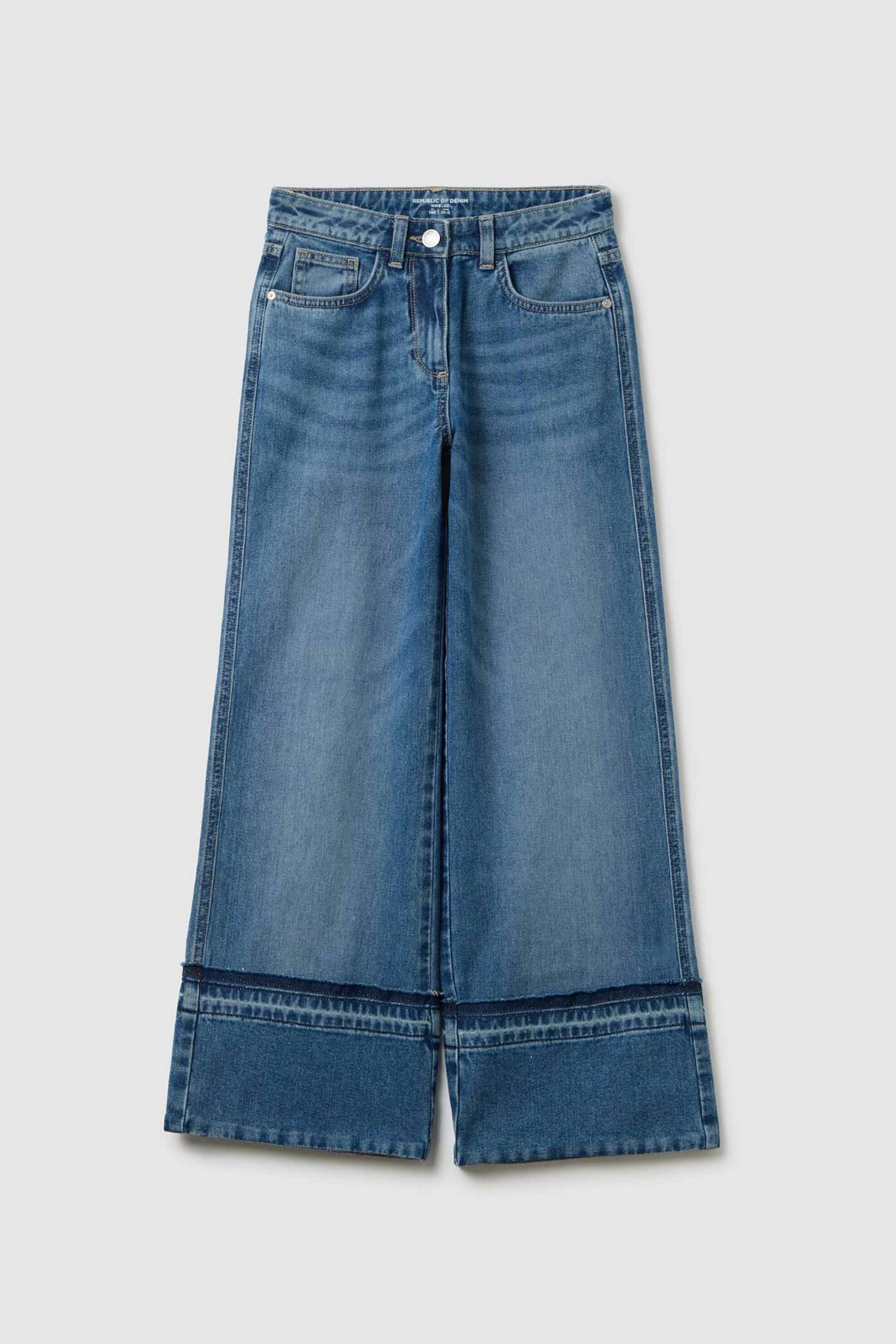 OVS KIDS OVS παιδικό τζιν παντελόνι πεντάτσεπο Wide Leg - 002444022 Μπλε Σκούρο