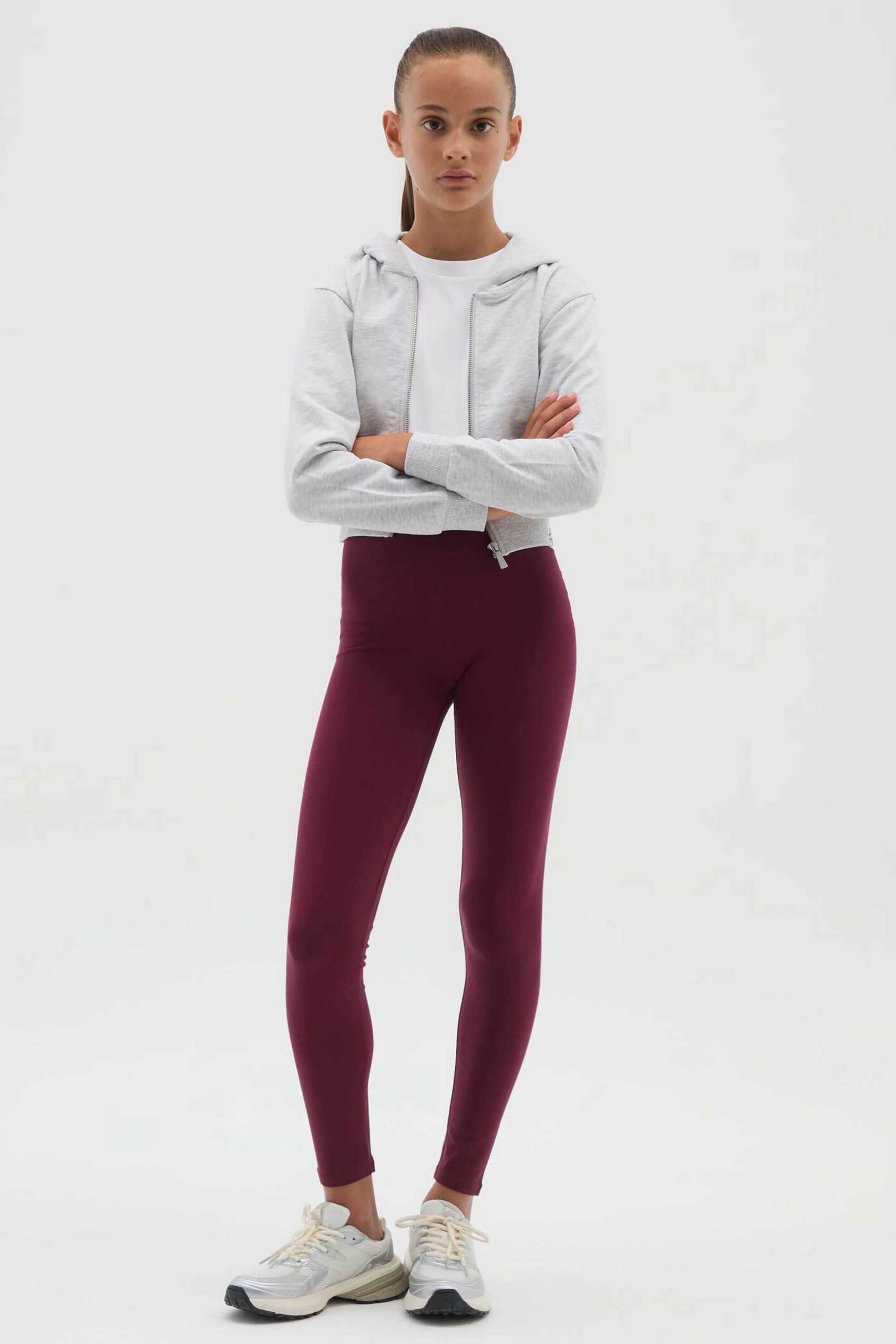 OVS παιδικό κολάν μονόχρωμο Slim Fit - 002444062 Μπορντό