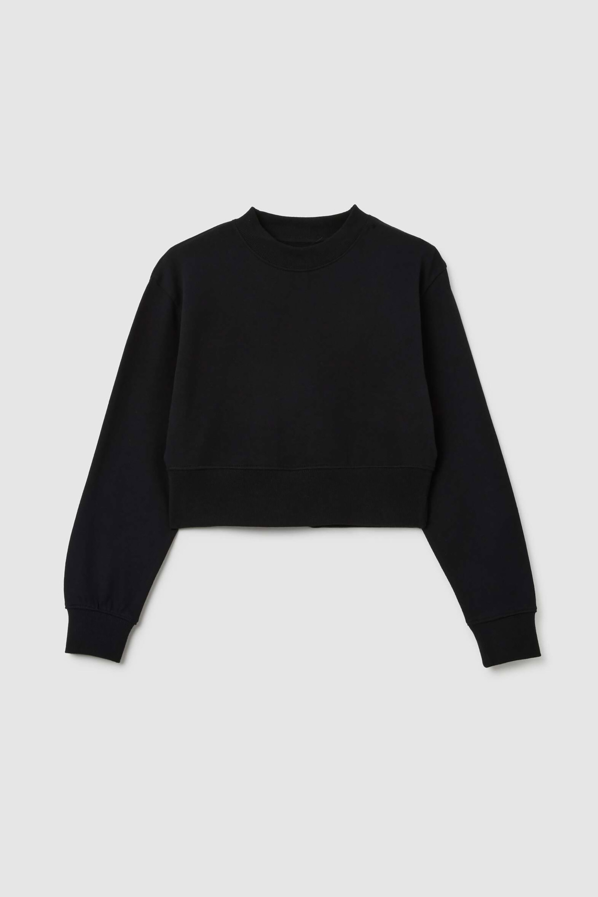 OVS παιδική μπλούζα φούτερ μονόχρωμη Regular Fit - 002444152 Μαύρο φωτογραφία