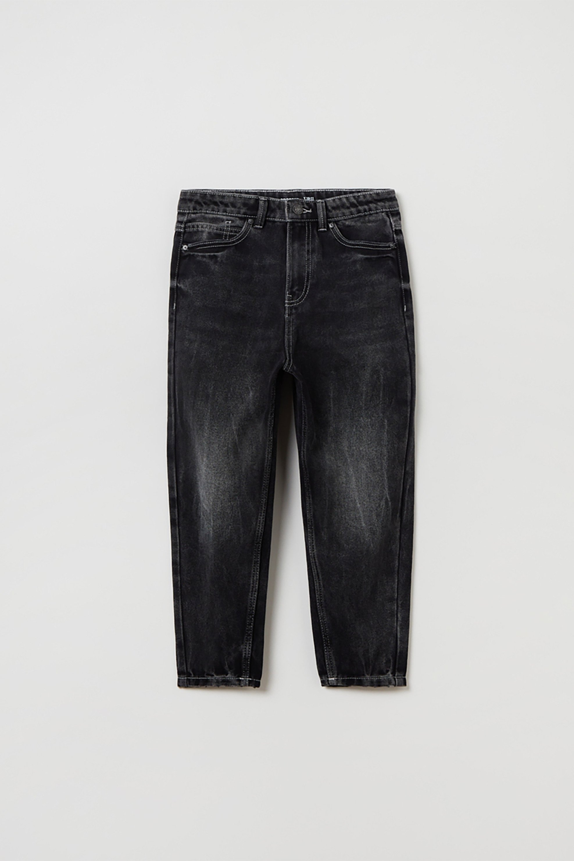 OVS παιδικό τζην παντελόνι πεντάτσεπο Cropped Fit (10-15 ετών) - 001681037 Μαύρο