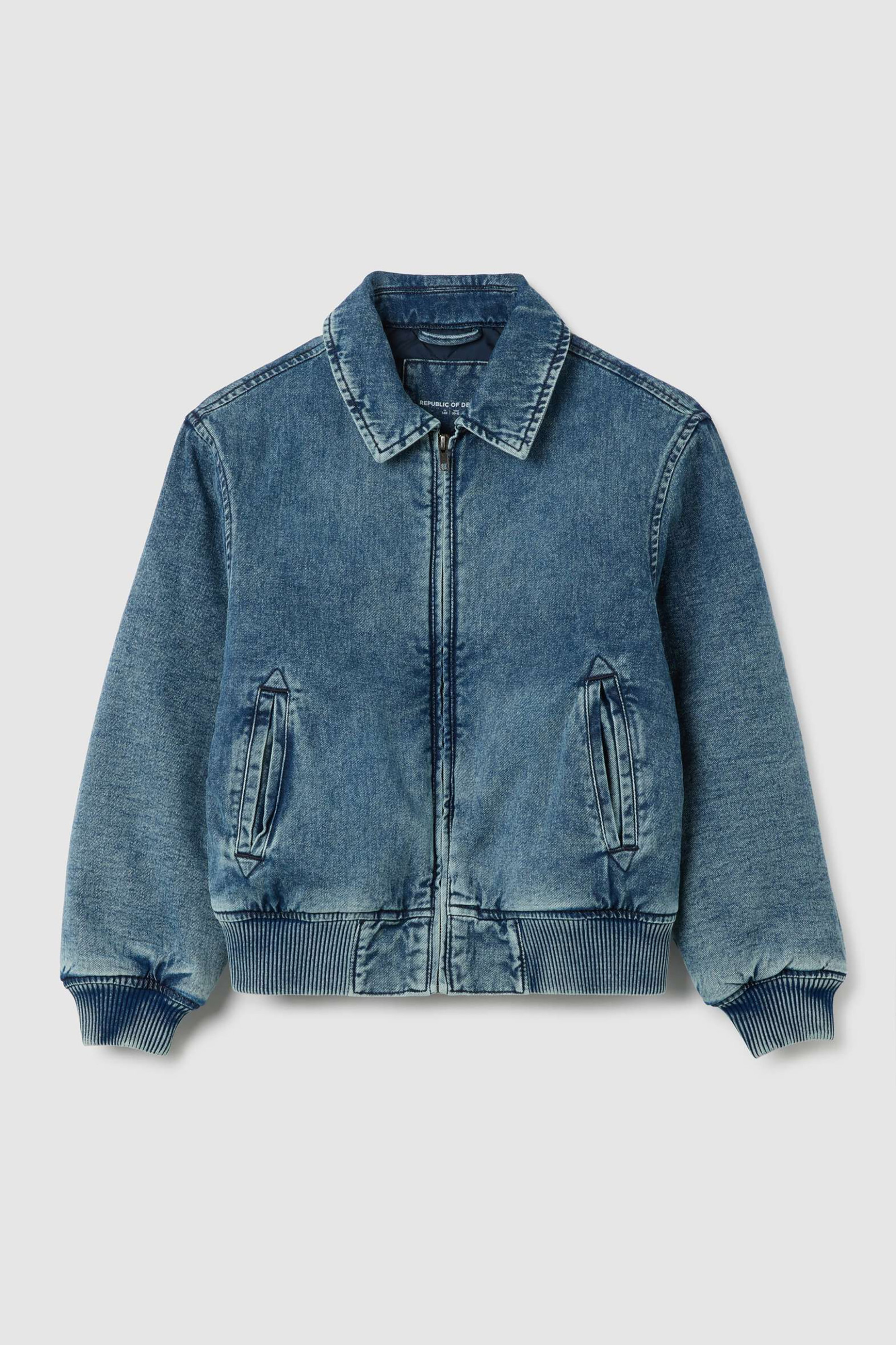 OVS παιδικό denim μπουφάν bomber Regular Fit - 002418929 Μπλε Σκούρο φωτογραφία