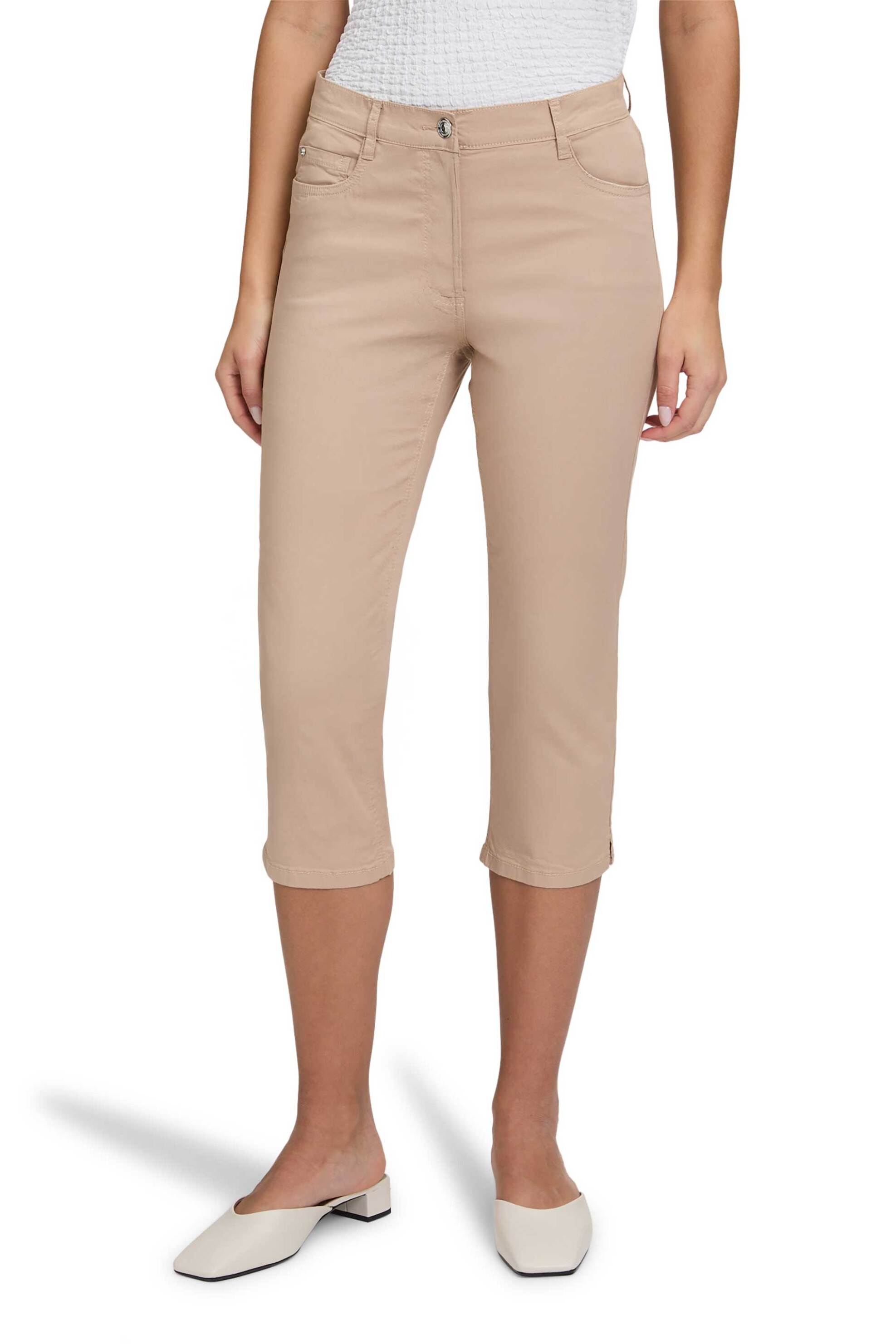 Betty Barclay γυναικείο παντελόνι κάπρι μονόχρωμο Slim Fit - 6042/1200 Μπεζ φωτογραφία