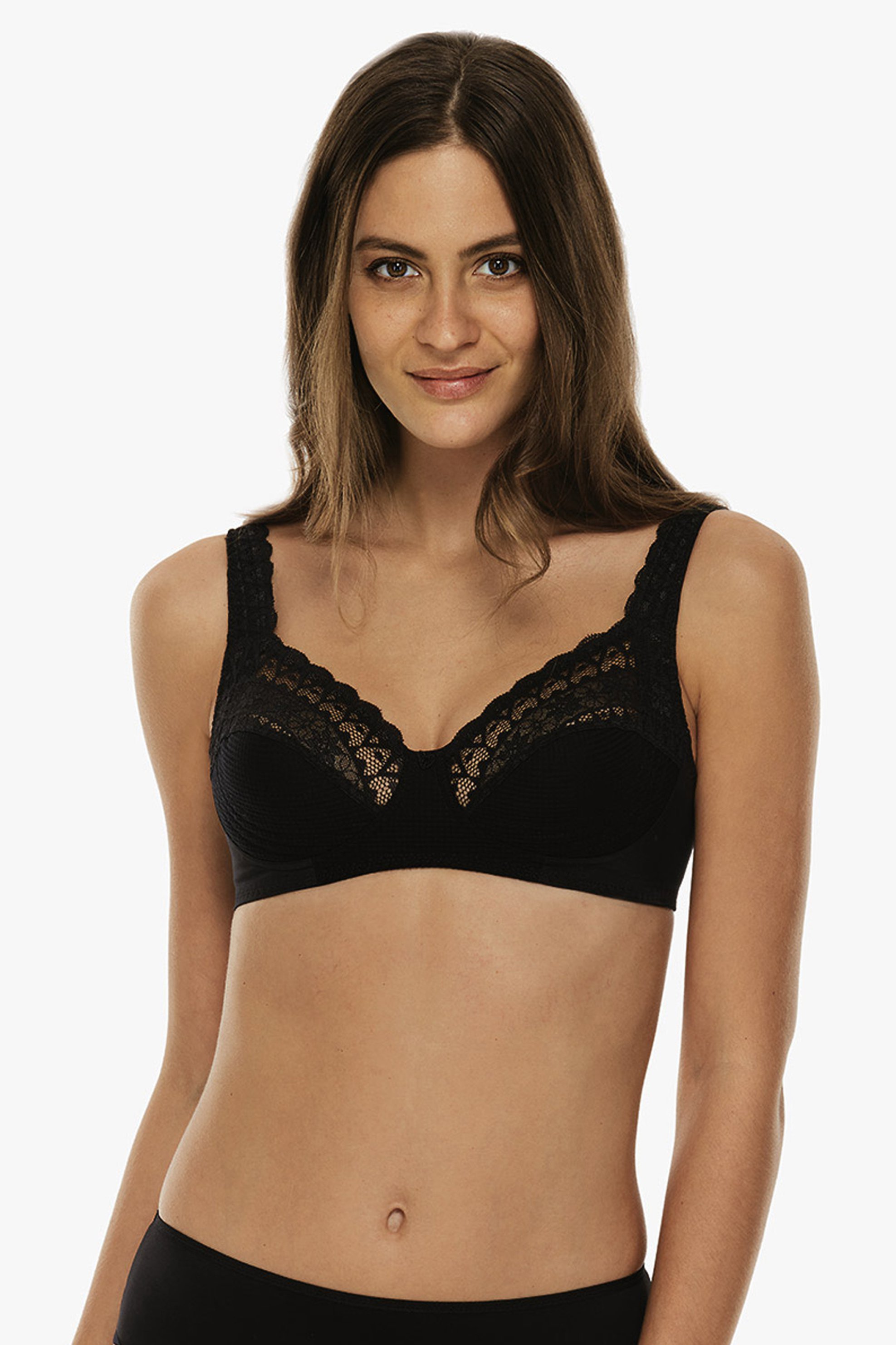 Lovable γυναικείο σουτιέν "Lovring Jacquard" cup D - LOV-15240D Μαύρο