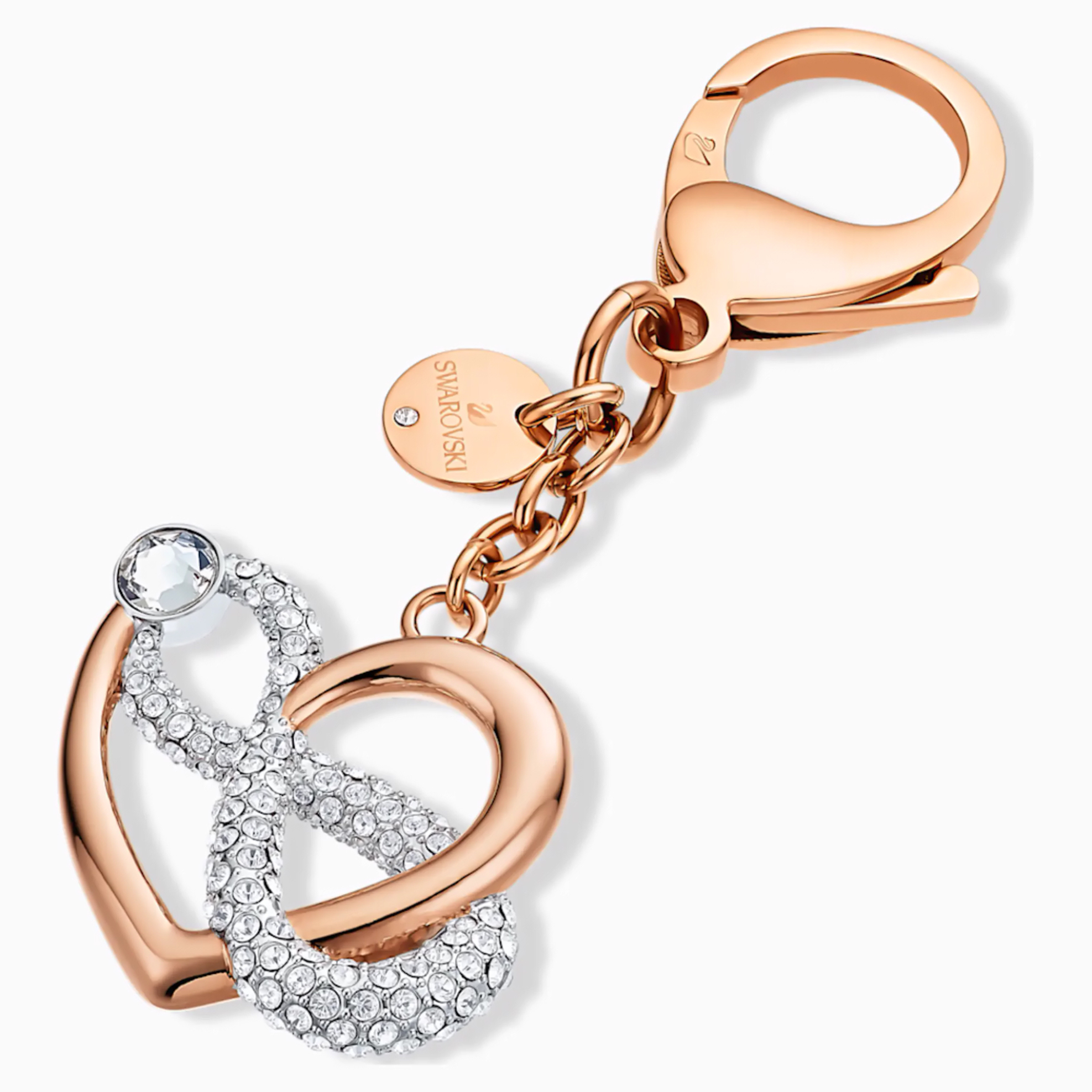 Swarovski Infinite Bag charm, White, Rose-gold tone plated - 5530885 φωτογραφία