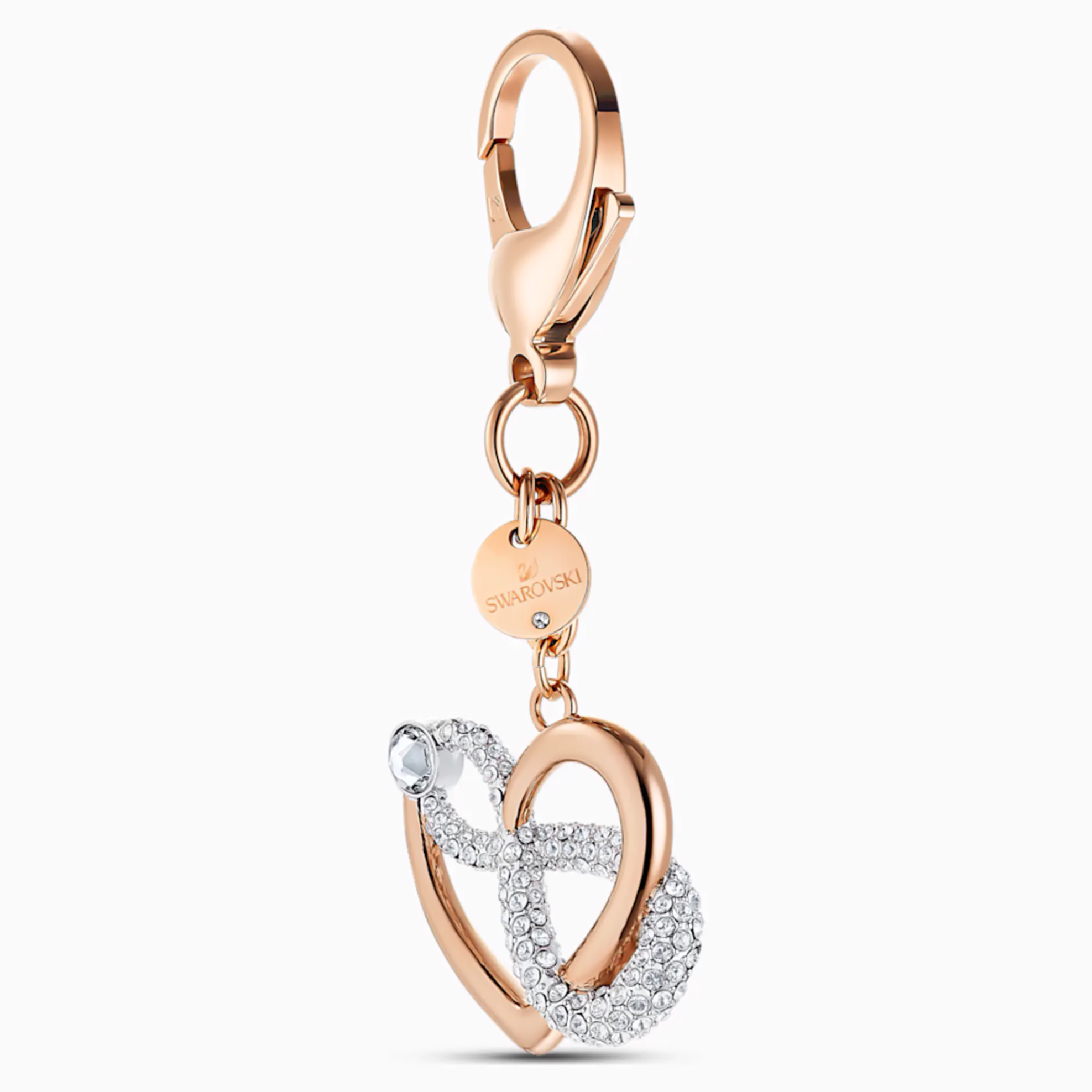 Swarovski Infinite Bag charm, White, Rose-gold tone plated - 5530885 φωτογραφία