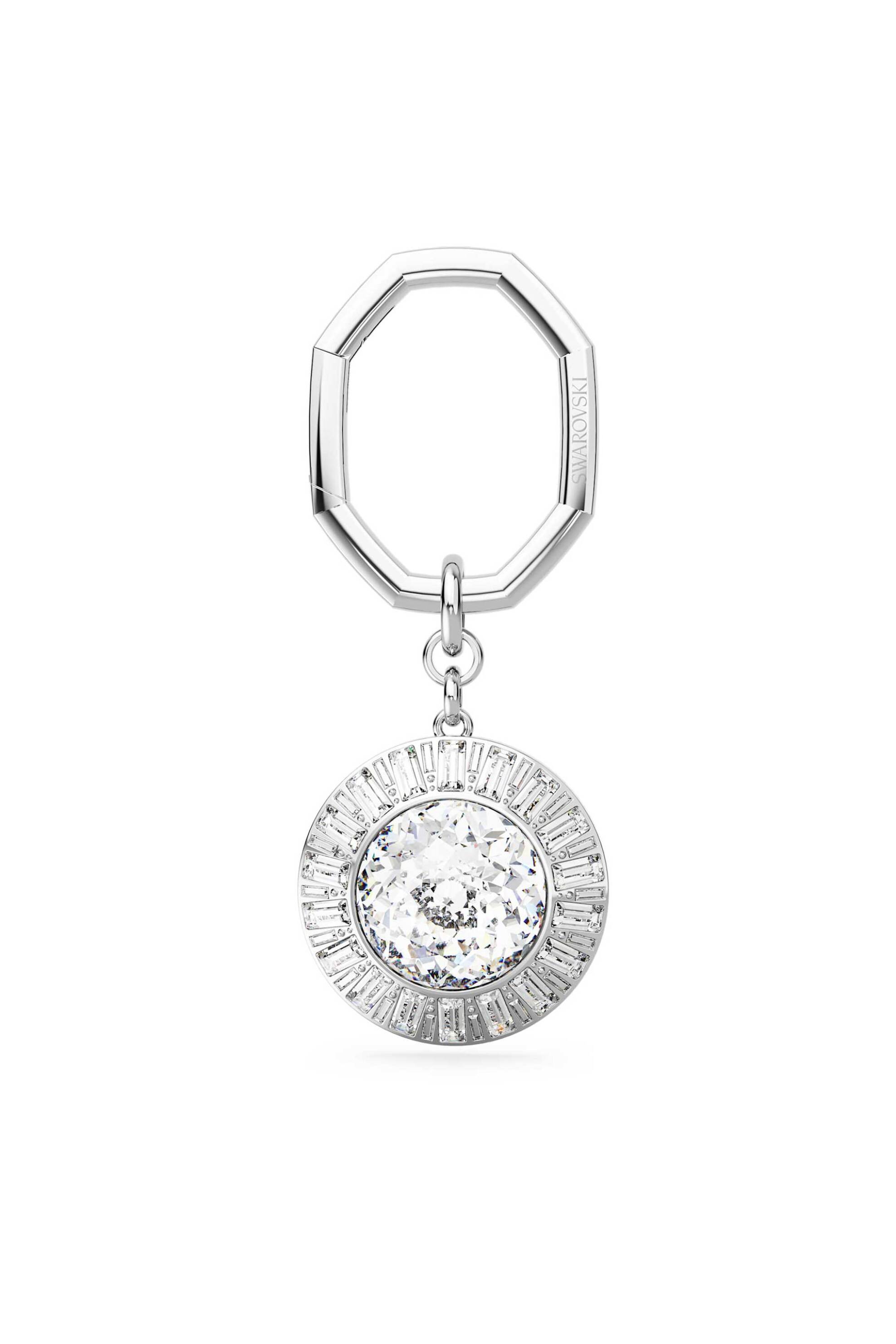 SWAROVSKI Swarovski γυναικείο μπρελόκ στρογγυλή κοπή, άσπρο, επιμετάλλωση ροδίου - 5669119
