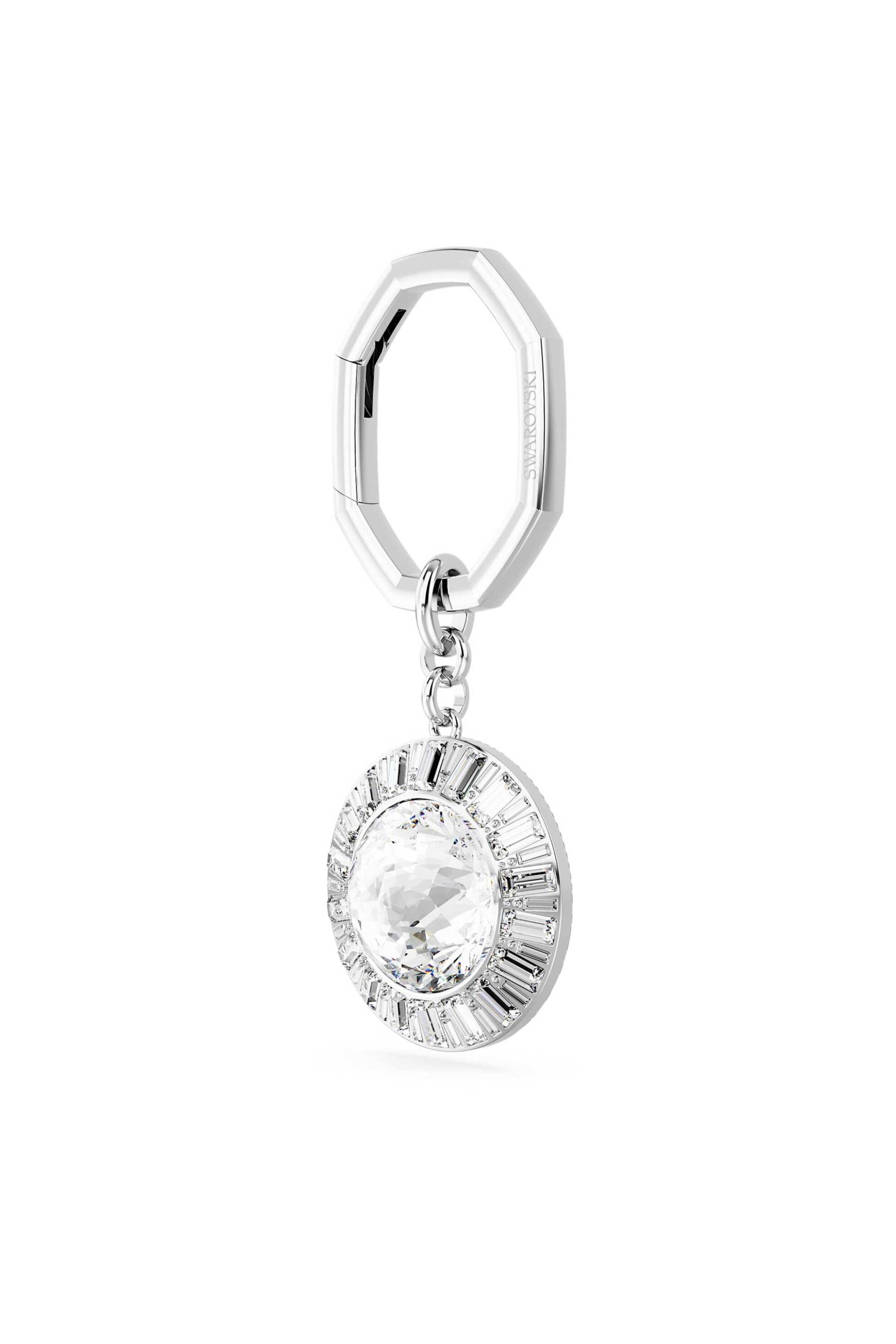 Swarovski γυναικείο μπρελόκ στρογγυλή κοπή, άσπρο, επιμετάλλωση ροδίου - 5669119 φωτογραφία