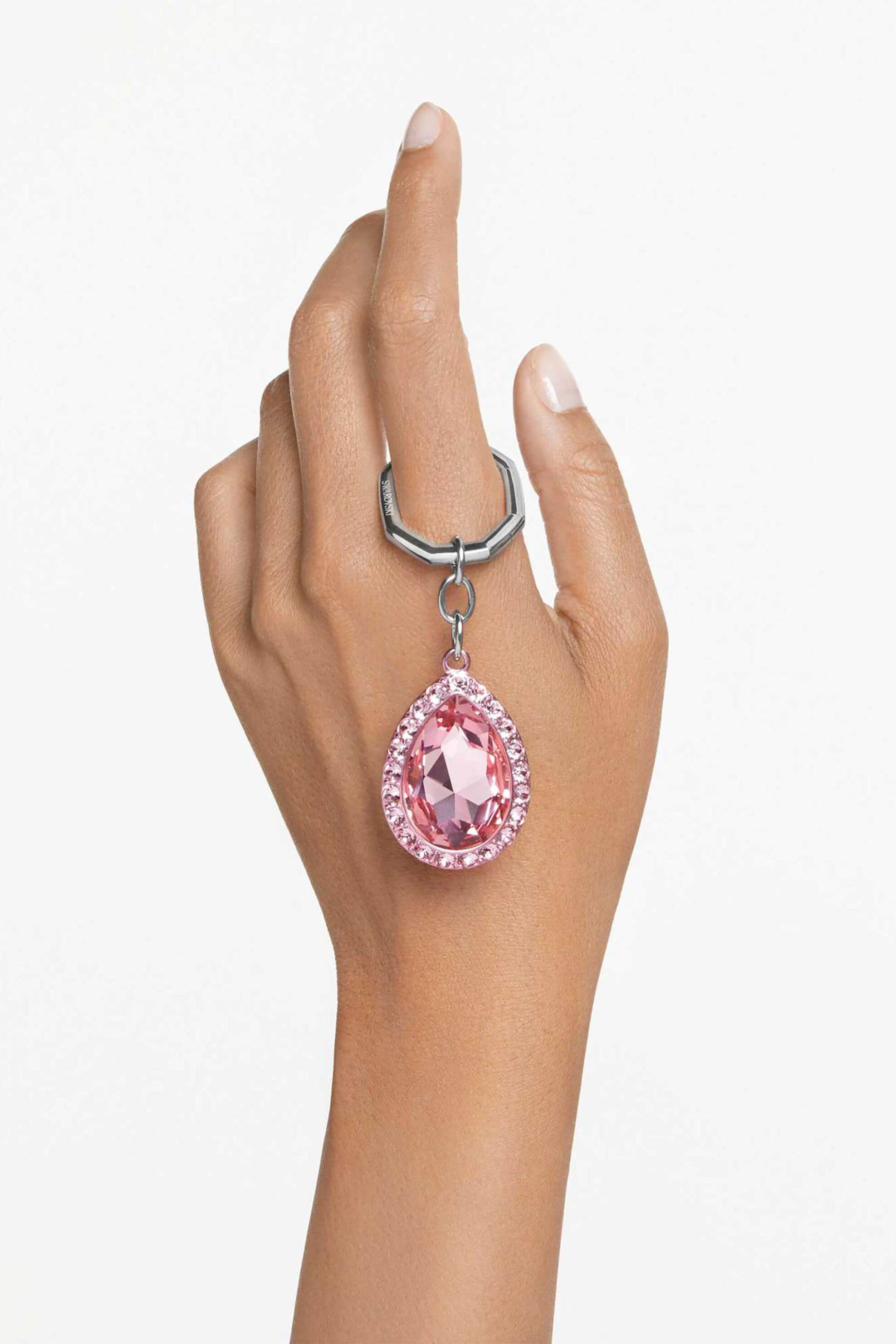 Swarovski γυναικείο μπρελόκ κοπή pear, ροζ - 5666646 φωτογραφία