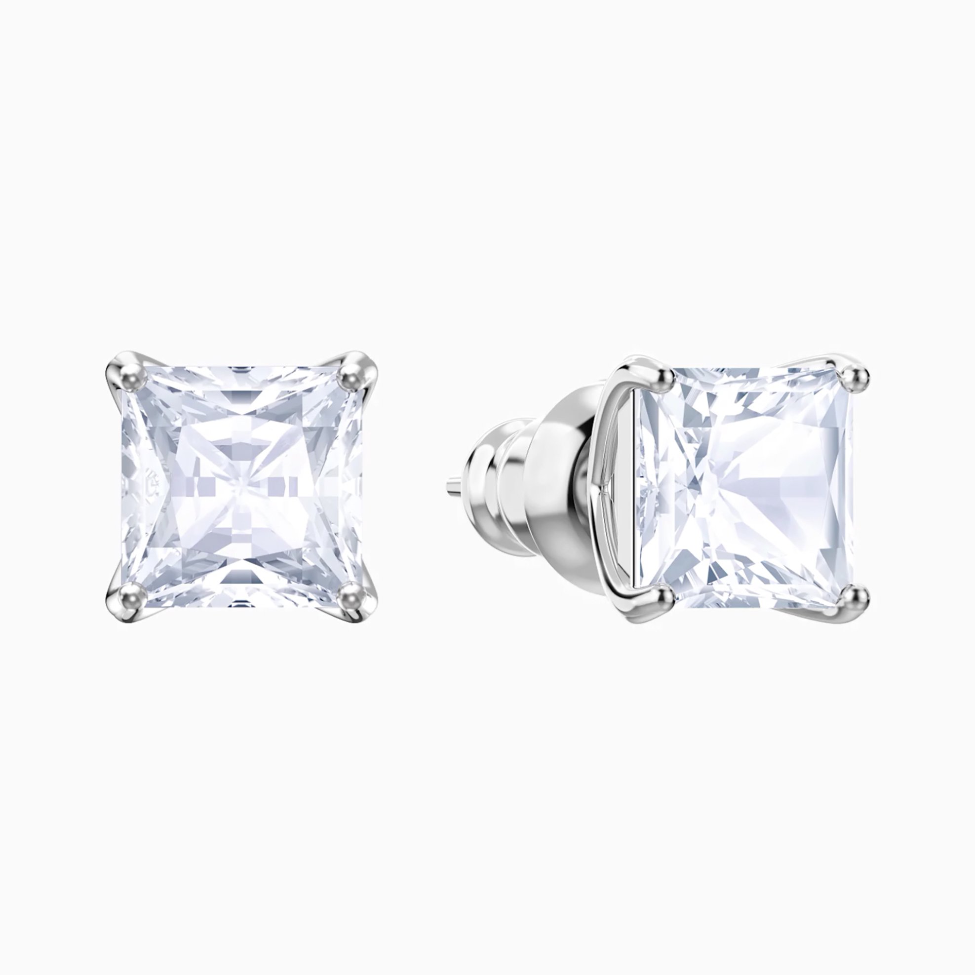Swarovski Attract Stud Pierced Earrings White Rhodium Plated - 5430365