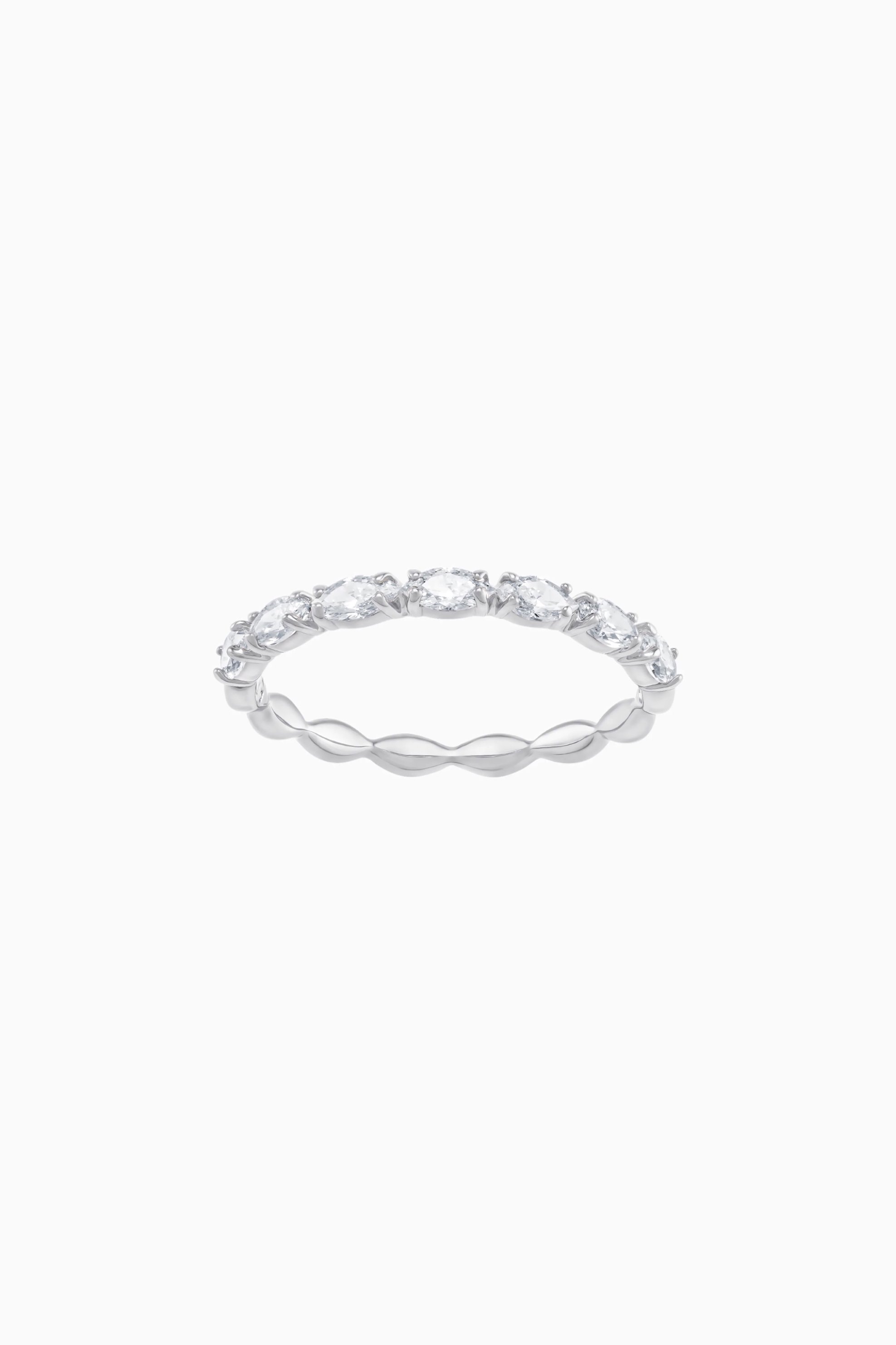 Swarovski Vittore Marquise Ring, White, Rhodium plated - 5366579